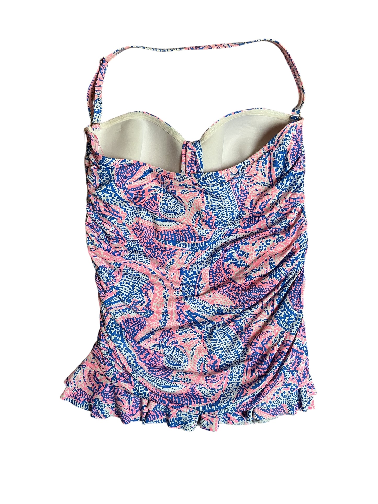 Lilly Pulitzer NWT Swimsuit Carmen Ruffled Tankini - Coastal Blue Maybe Gator - Size 8
