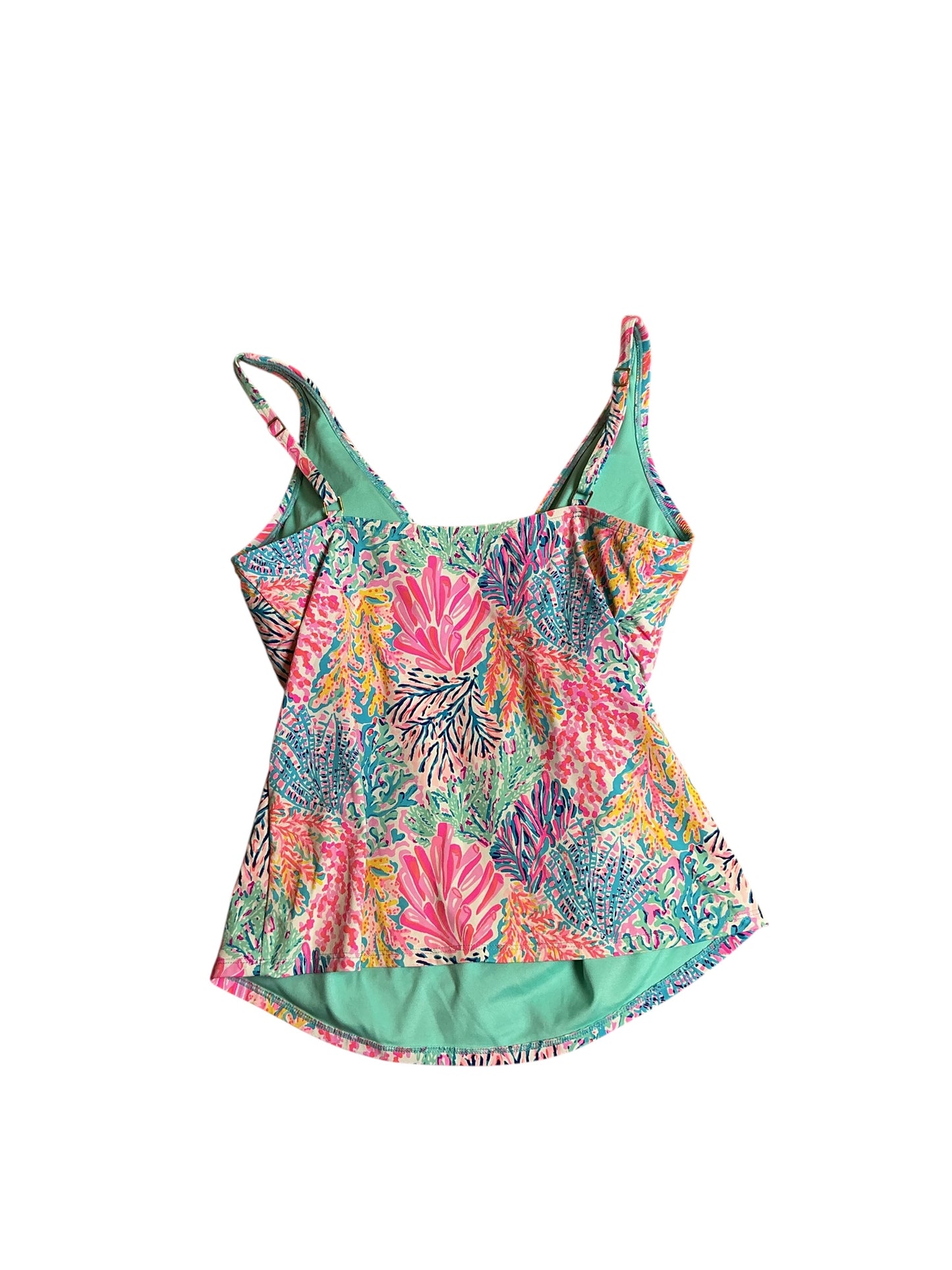 Lilly Pulitzer Brenta Tankini Swim Top Multi Splash Dance - Size M