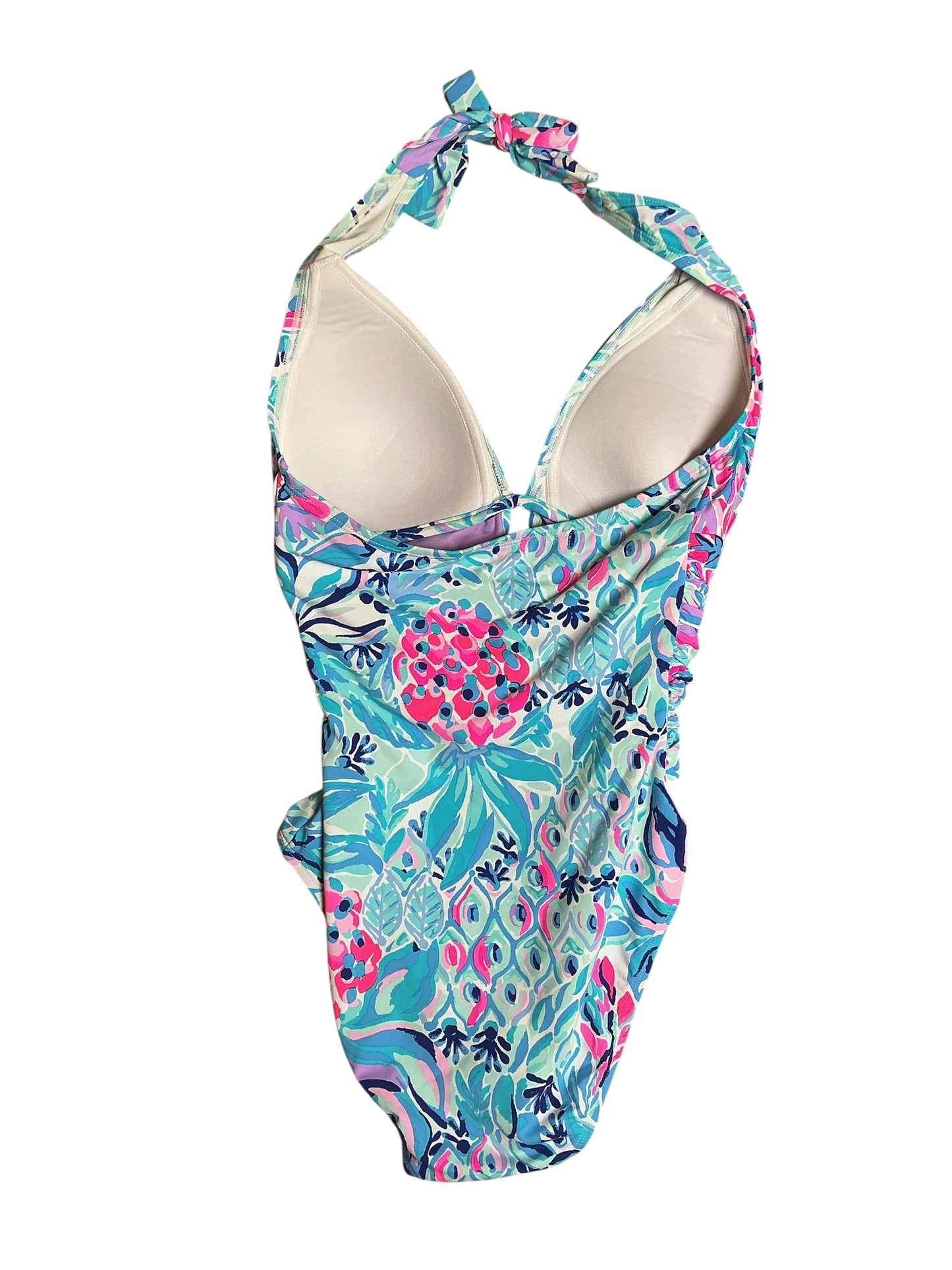Lilly Pulitzer NWT Lanai Halter One Piece Swimsuit - Zanzibar Blue Party Princess - Size 2
