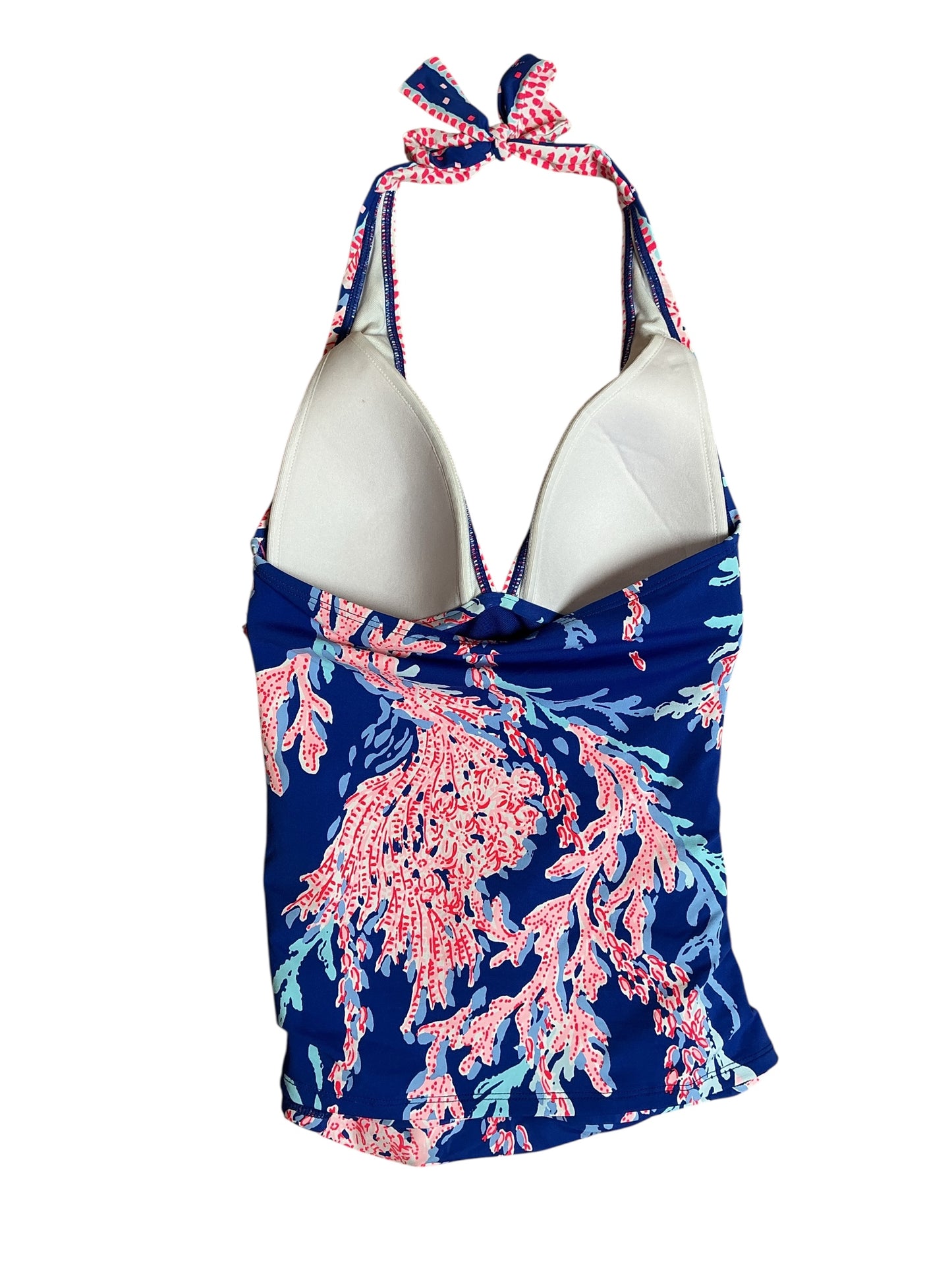 Lilly Pulitzer NWT Bliss Halter Tankini - Borealis Blue Swim On Over Engineered Swim Halter - Size 0