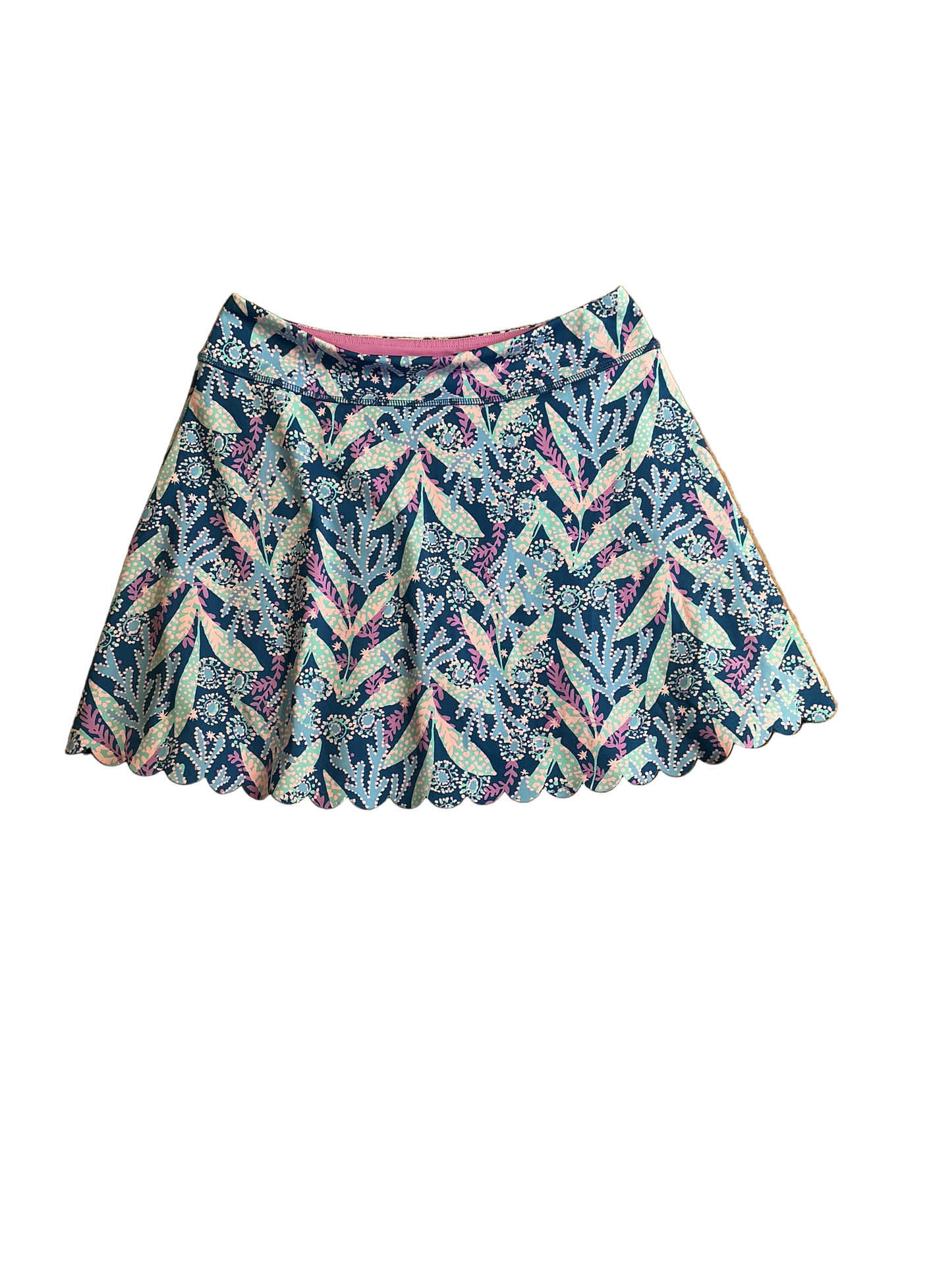 Lilly Pulitzer NWT Aila High Rise Scallop Skort UPF 50+ Barton Blue Star Gazing - Size M