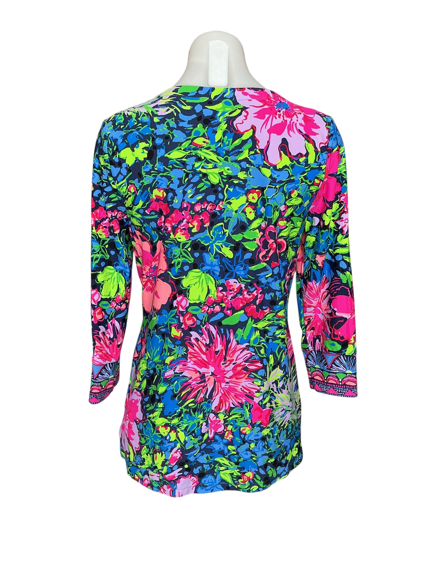 Lilly Pulitzer UPF 50+ Karina Tunic - Multi Festive Fantasy Engineered - Size S