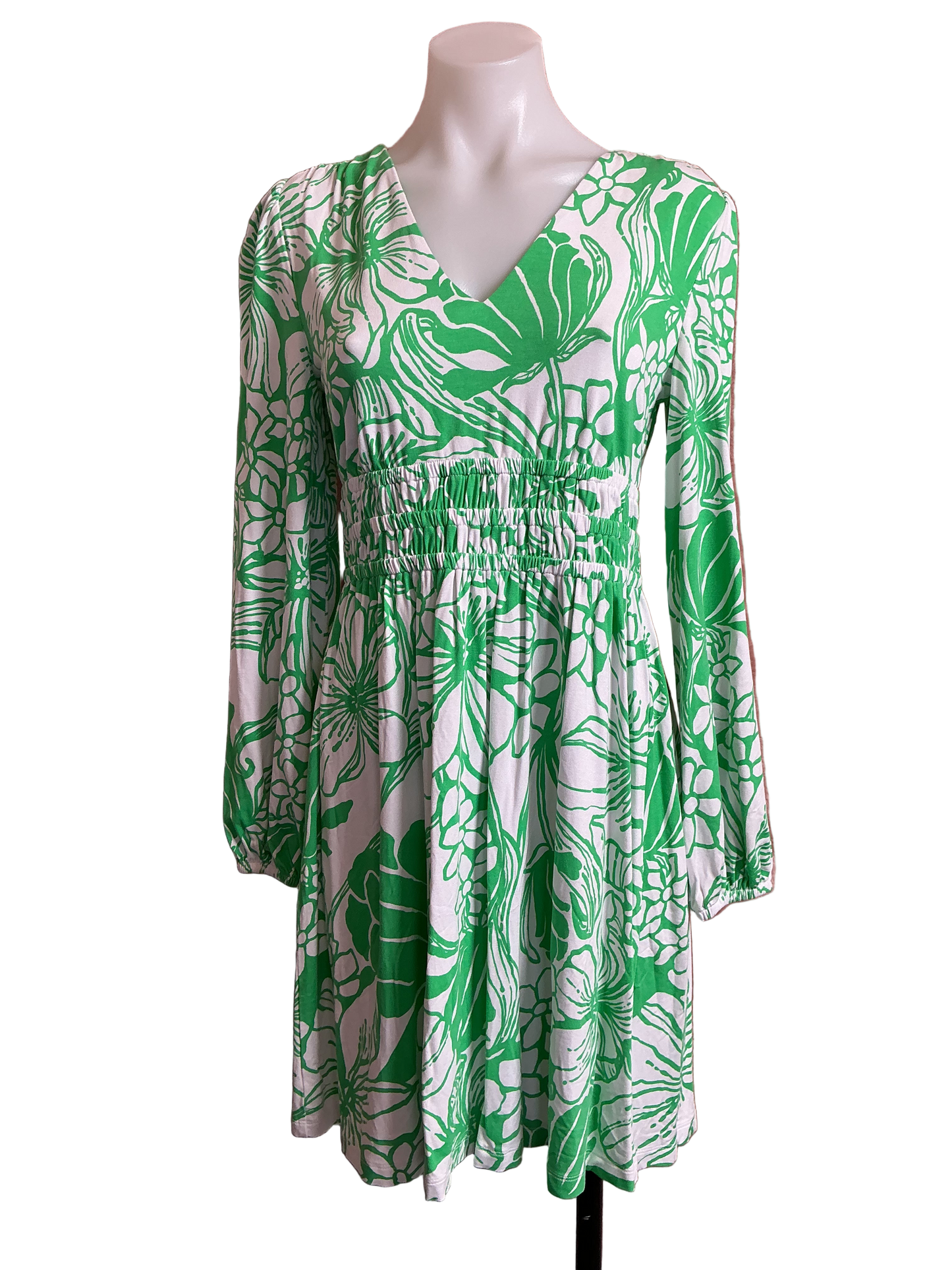 Lilly Pulitzer NWT Calla Long Sleeve V-Neck Spearmint Oversized Kiss My Tuli - Size S