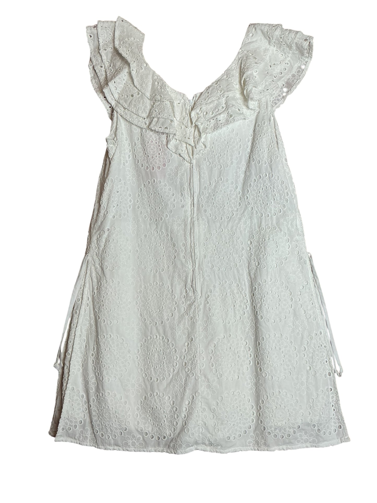 Lilly Pulitzer Emiline Romper - Resort White Circle Bloom Eyelet - Size 10