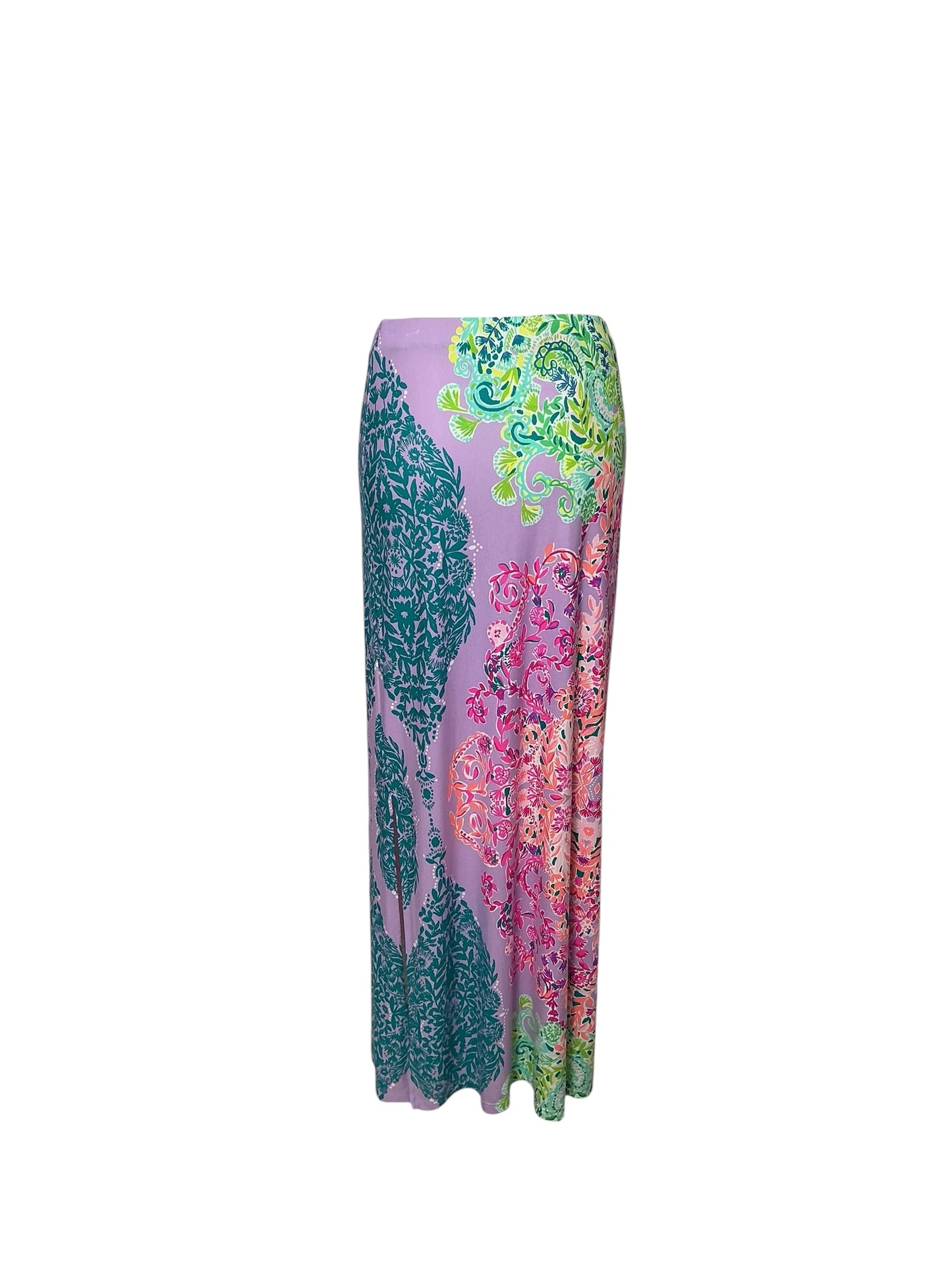 Lilly Pulitzer- Inez Maxi Skirt Multi Sunshine Vibes Engineered Size M