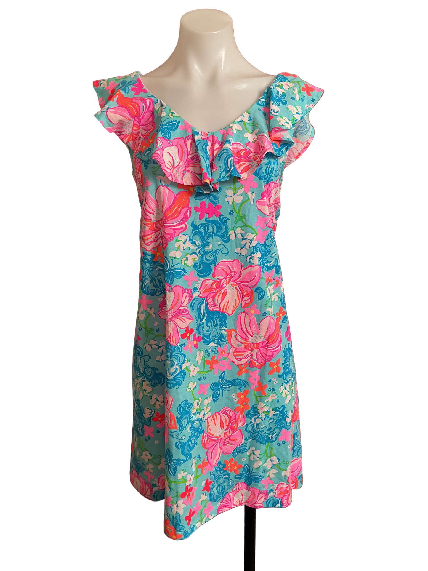 Lilly Pulitzer NWT Alessa Dress Surf Blue Luscious Lions - Size S