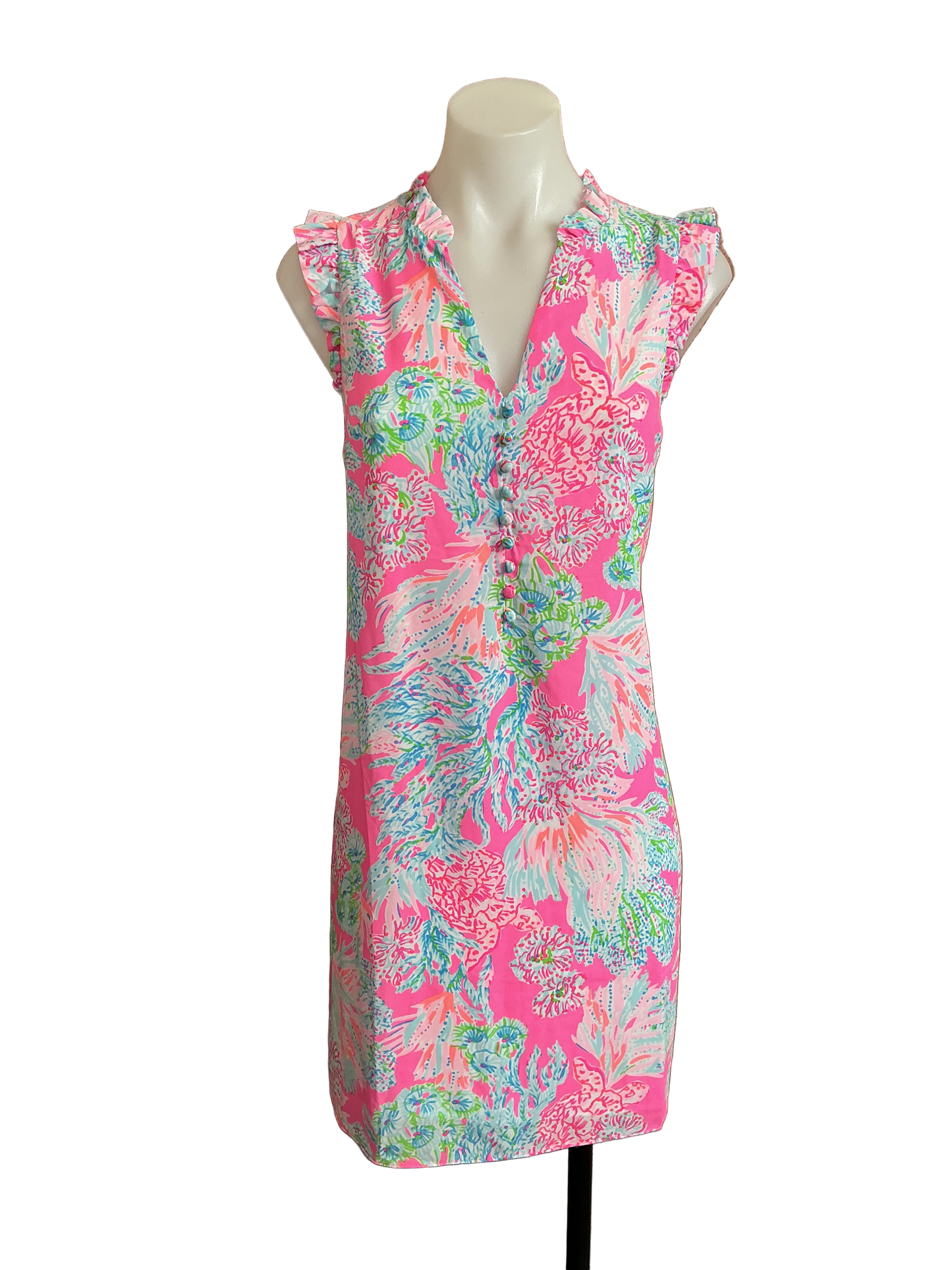 Lilly Pulitzer NWT Cally Soft Shift Prosecco Pink Seaing Things - Size 4