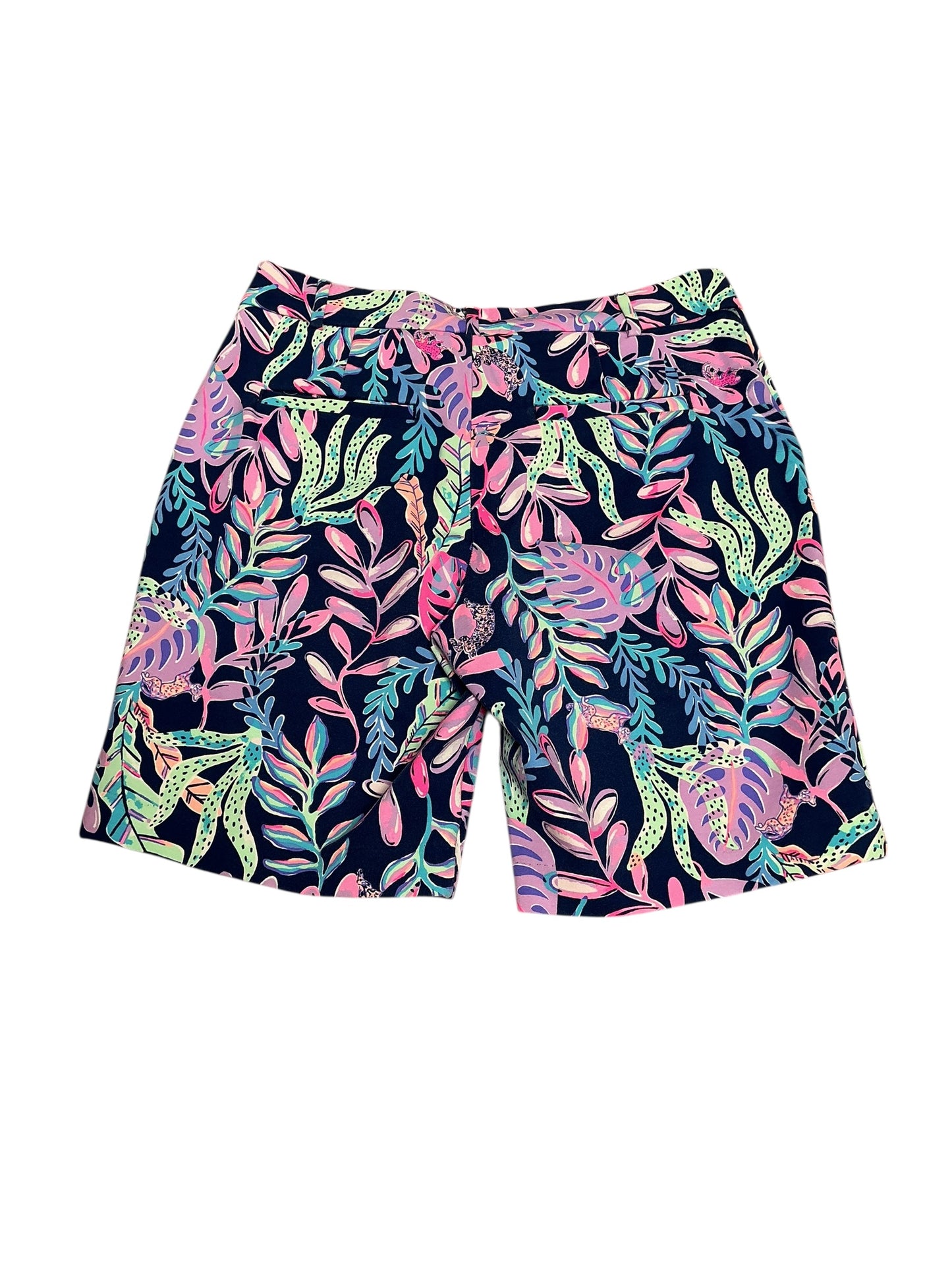Lilly Pulitzer Natia Mid Rise Knit Short Oyster Bay Navy You’ve Been Spotted Size 8