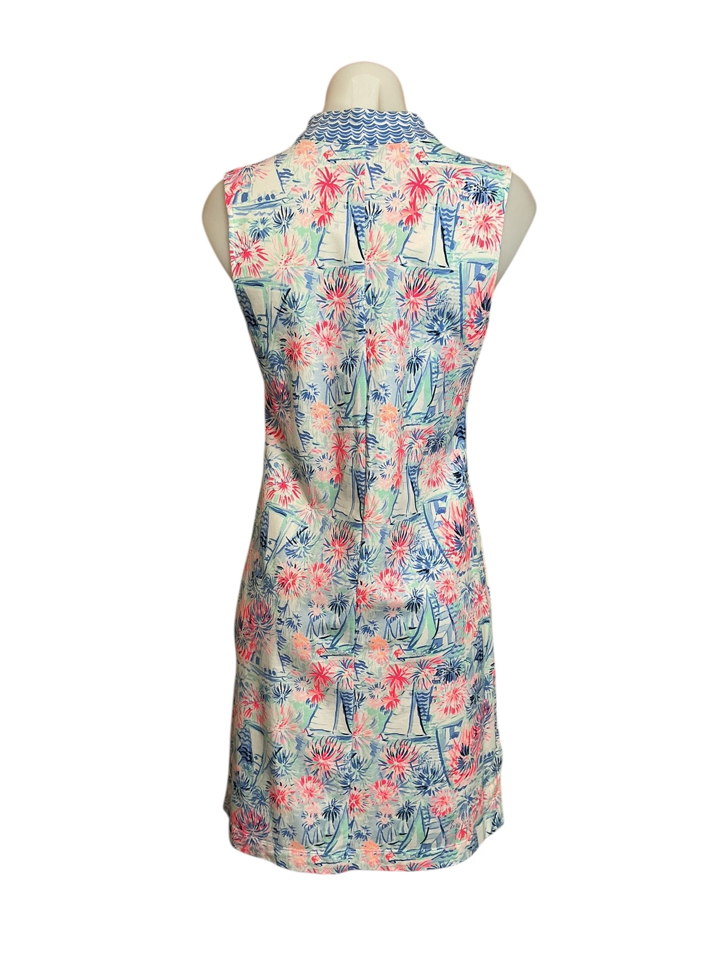 Lilly Pulitzer NWT Larsen Shift Dress - Crew Blue Tint Sea To Shining Sea Engineered Shift Dress - Size S
