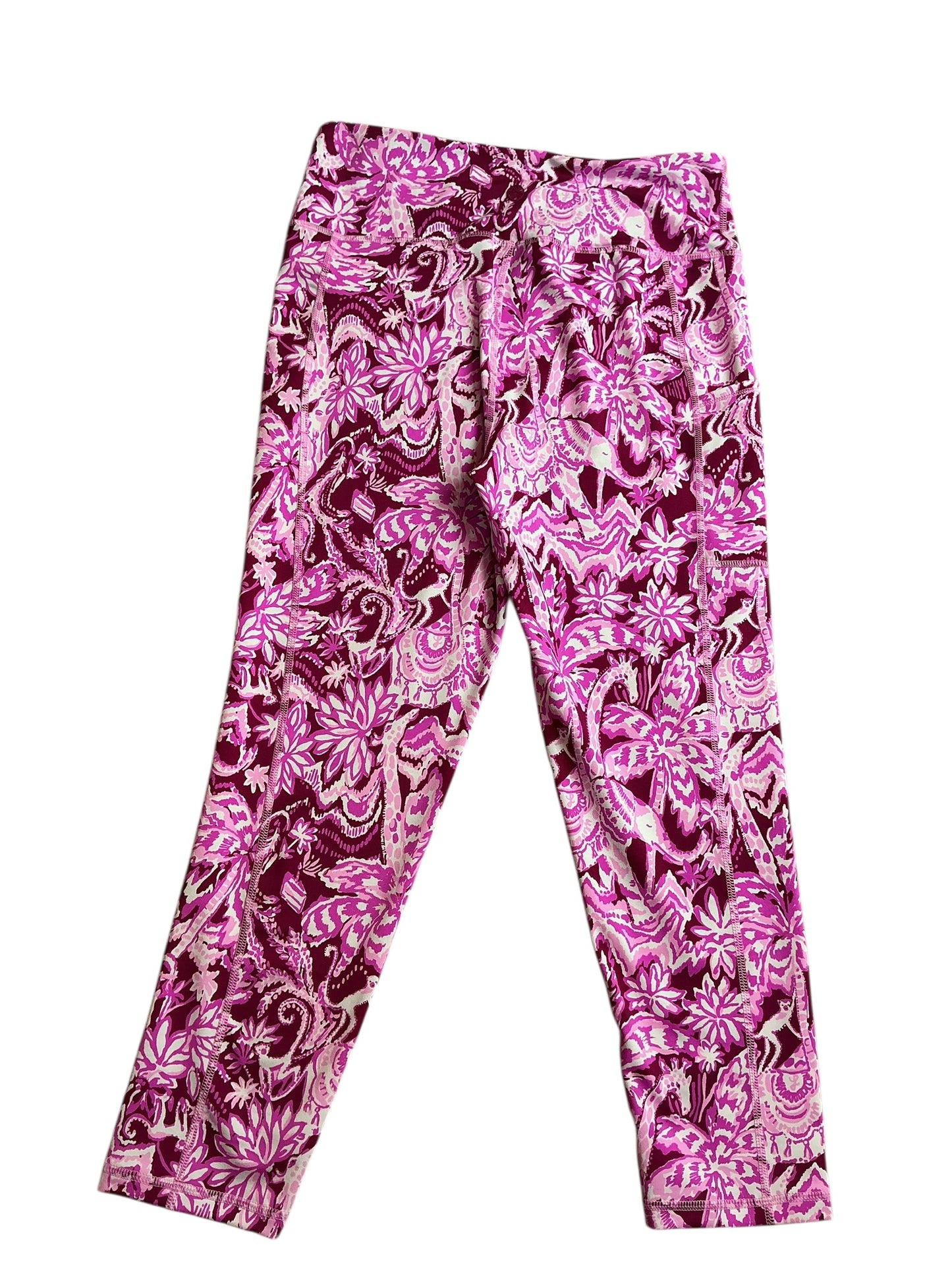 Lilly Pulitzer Luxletic Weekender High Rise Midi Legging Mulberry Wild Ride- Size L