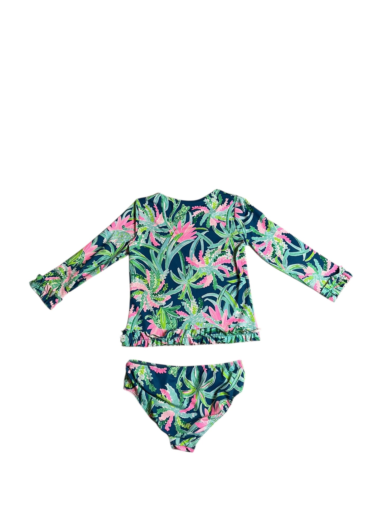 Lilly Pulitzer Margo UPF 50+ Rashguard - Macaw Blue Sweet Escape - Size 12