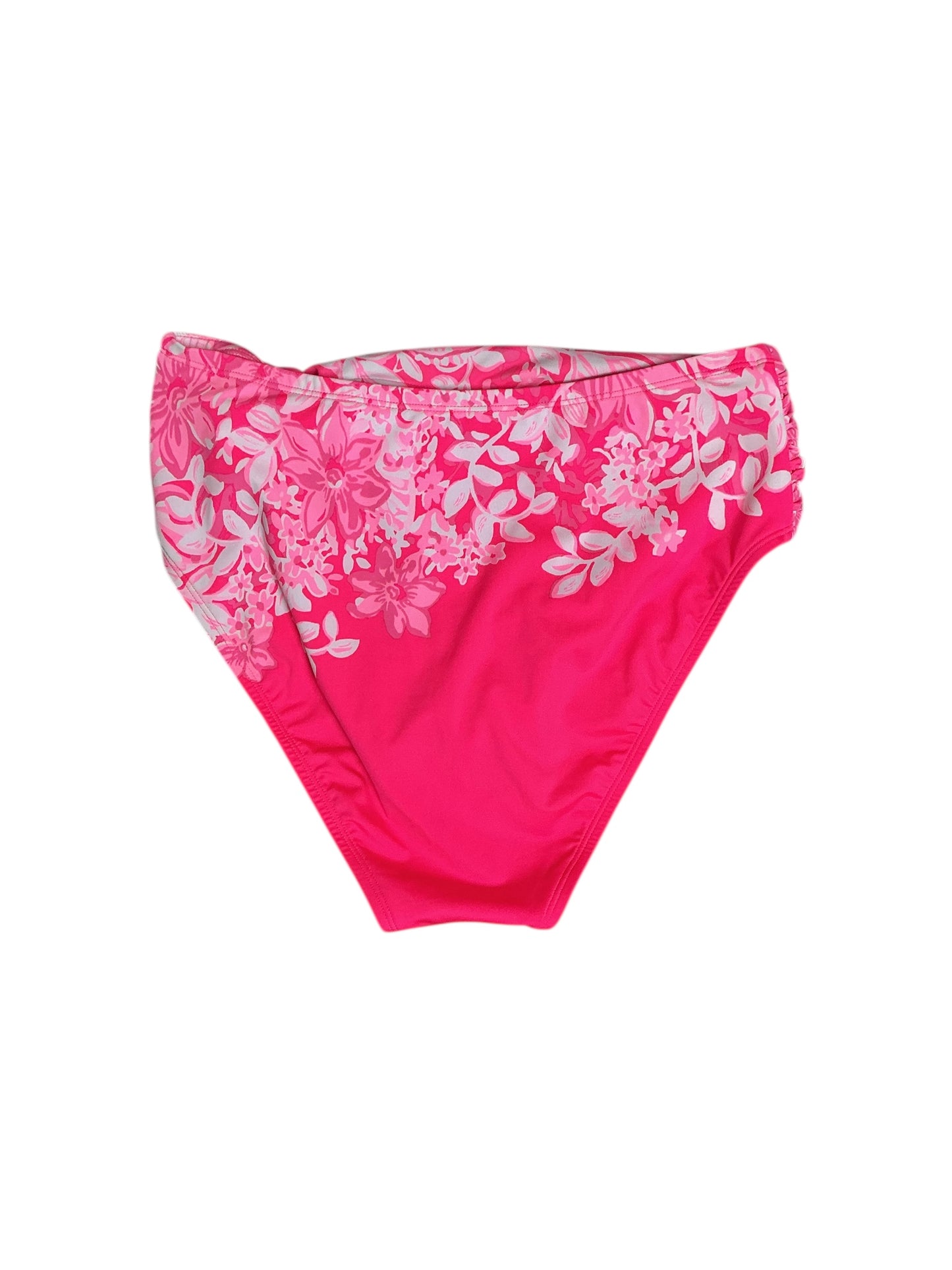 Lilly Pulitzer NWT Yarrow High Waisted Bottom Roxie Pink Shadow Dancer Engineered Bikini Bottom - Size 10