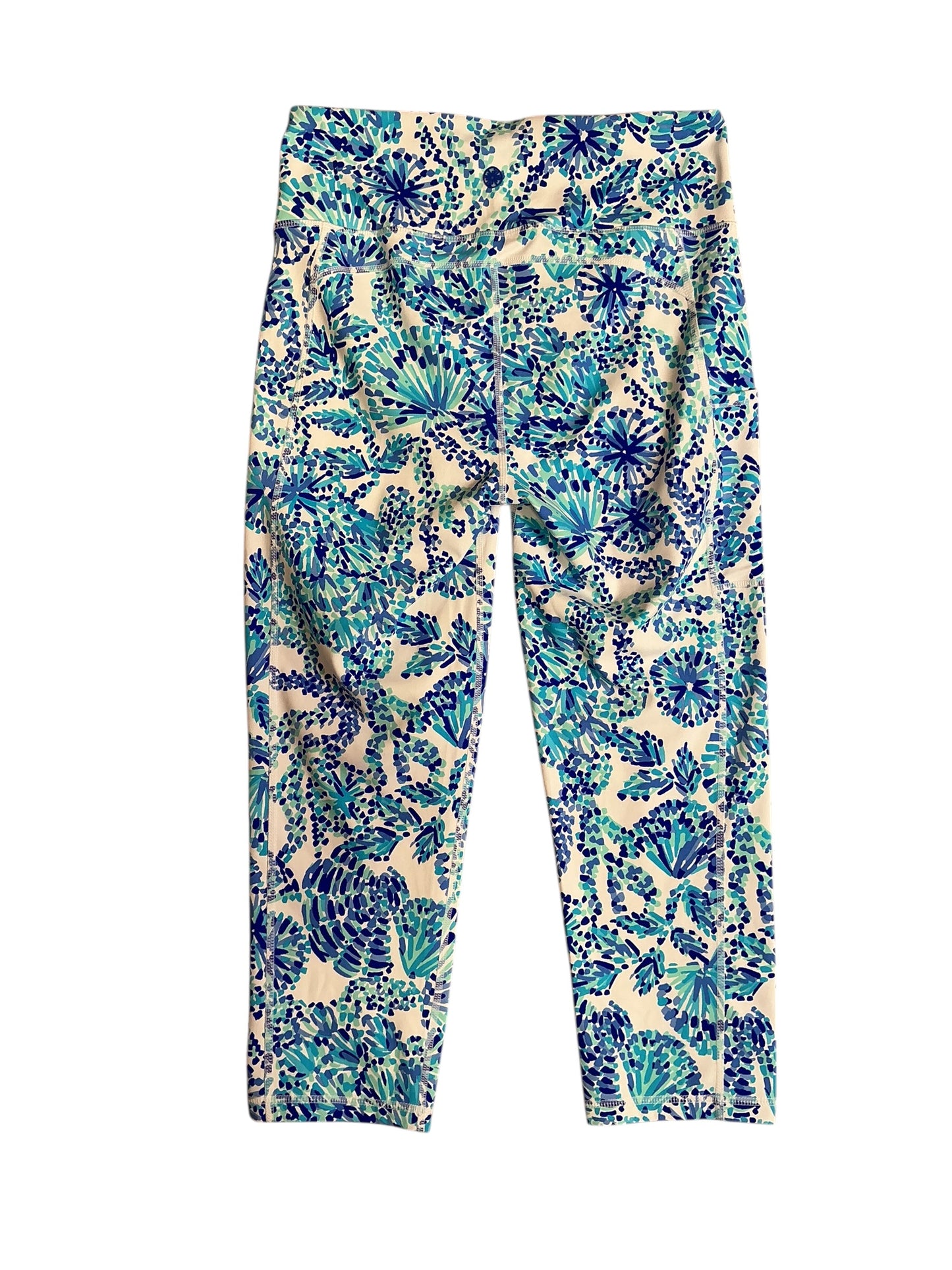 Lilly Pulitzer Weekender Midi Legging - Turquoise Oasis Wave After Wave - Size M