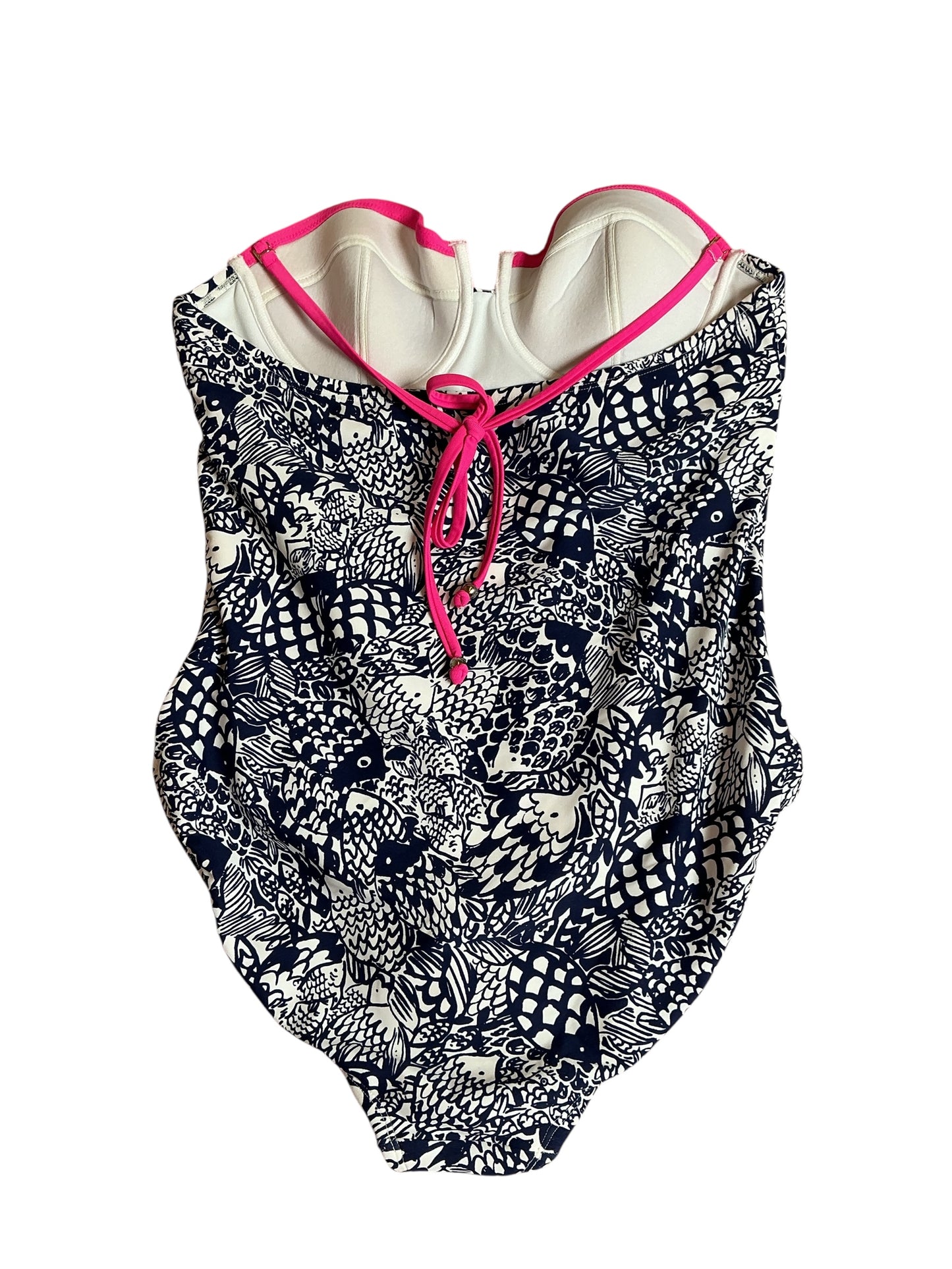 Lilly Pulitzer Ledger Halter One-Piece Swimsuit Upstream - Size L