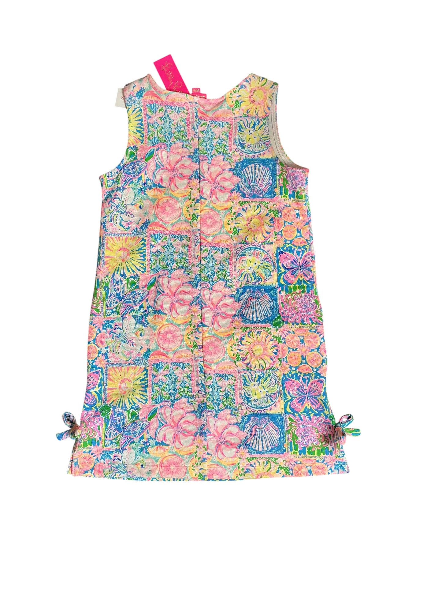 Lilly Pulitzer NWT Girls Little Lilly Knit Shift Dress Multi Patch My Drift - Size L (8-10)