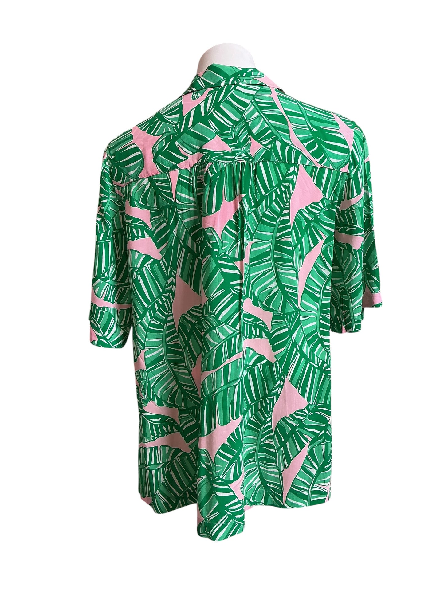 Lilly Pulitzer NWT Franki Shirt Coverup Conch Shell Pink Lets Go Bananas - Size S