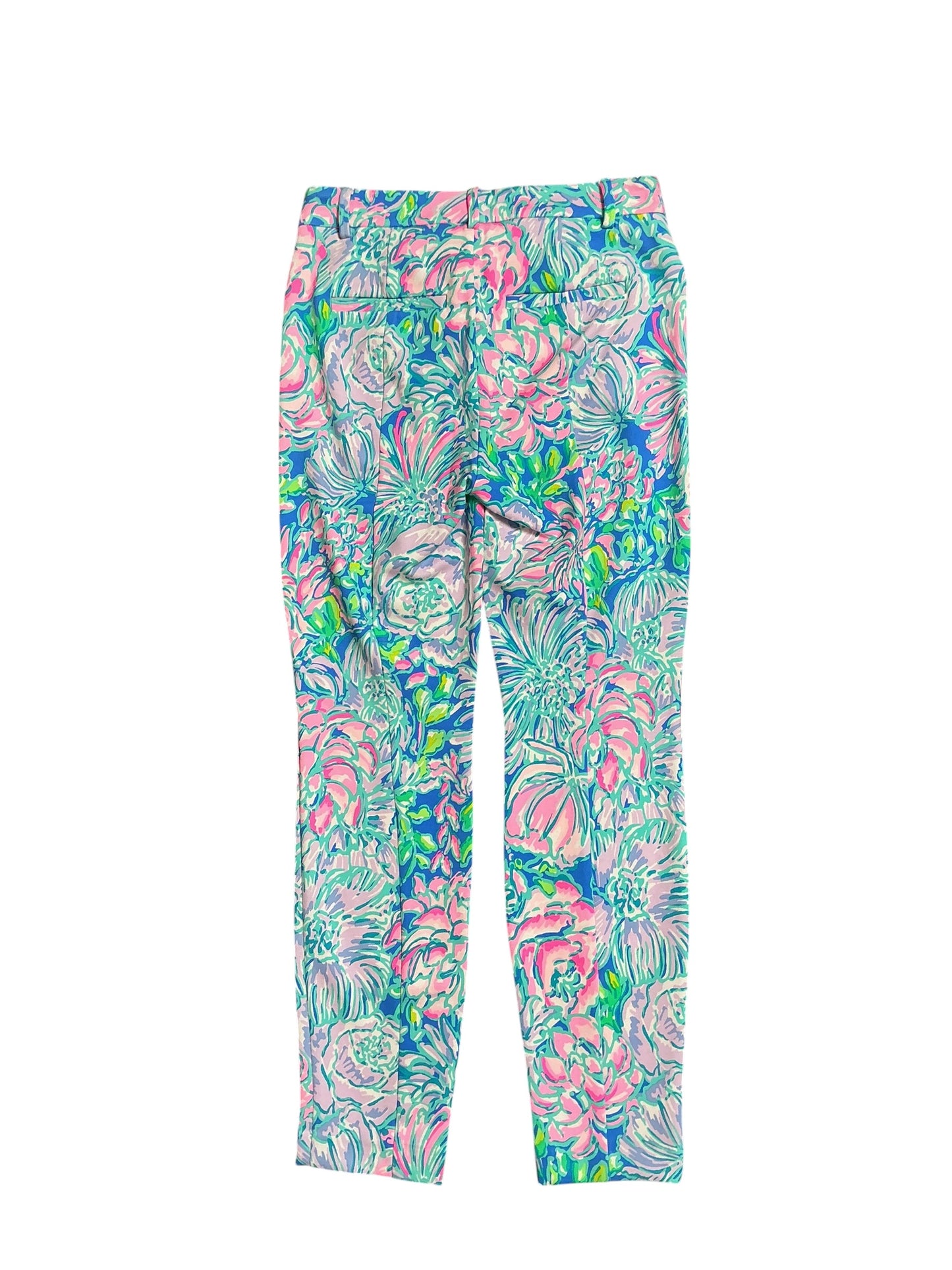 Lilly Pulitzer NWT Kelly High Rise Knit Skinny Ankle Pant Multi In Full Bloom - Size 2