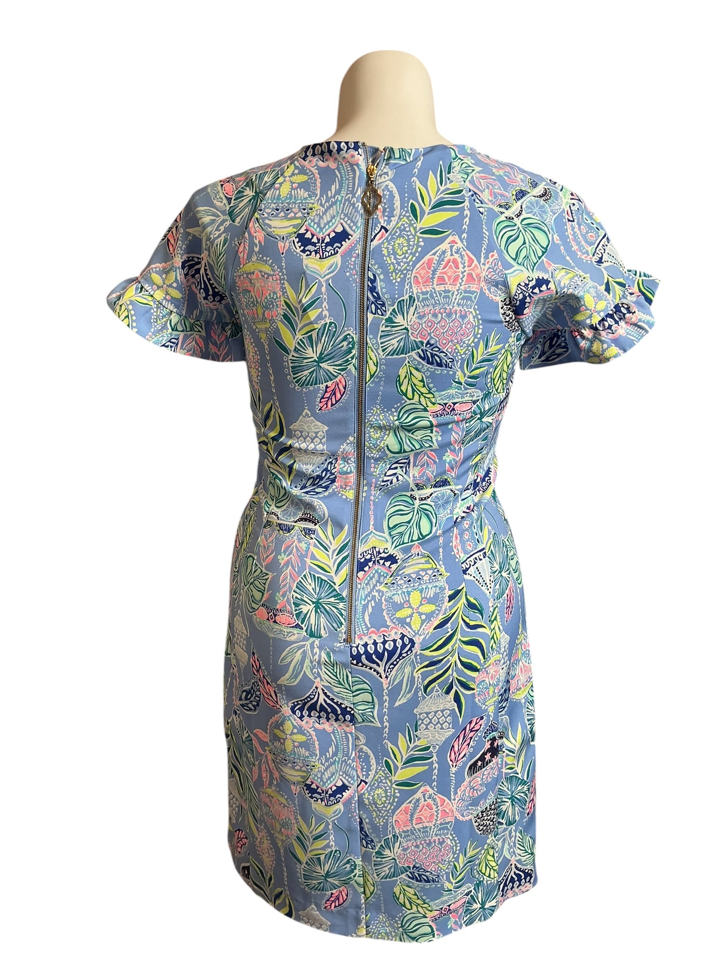 Lilly Pulitzer NWT Kerstin Stretch Shift Blue Peri Lapis Lanterns - Size 10