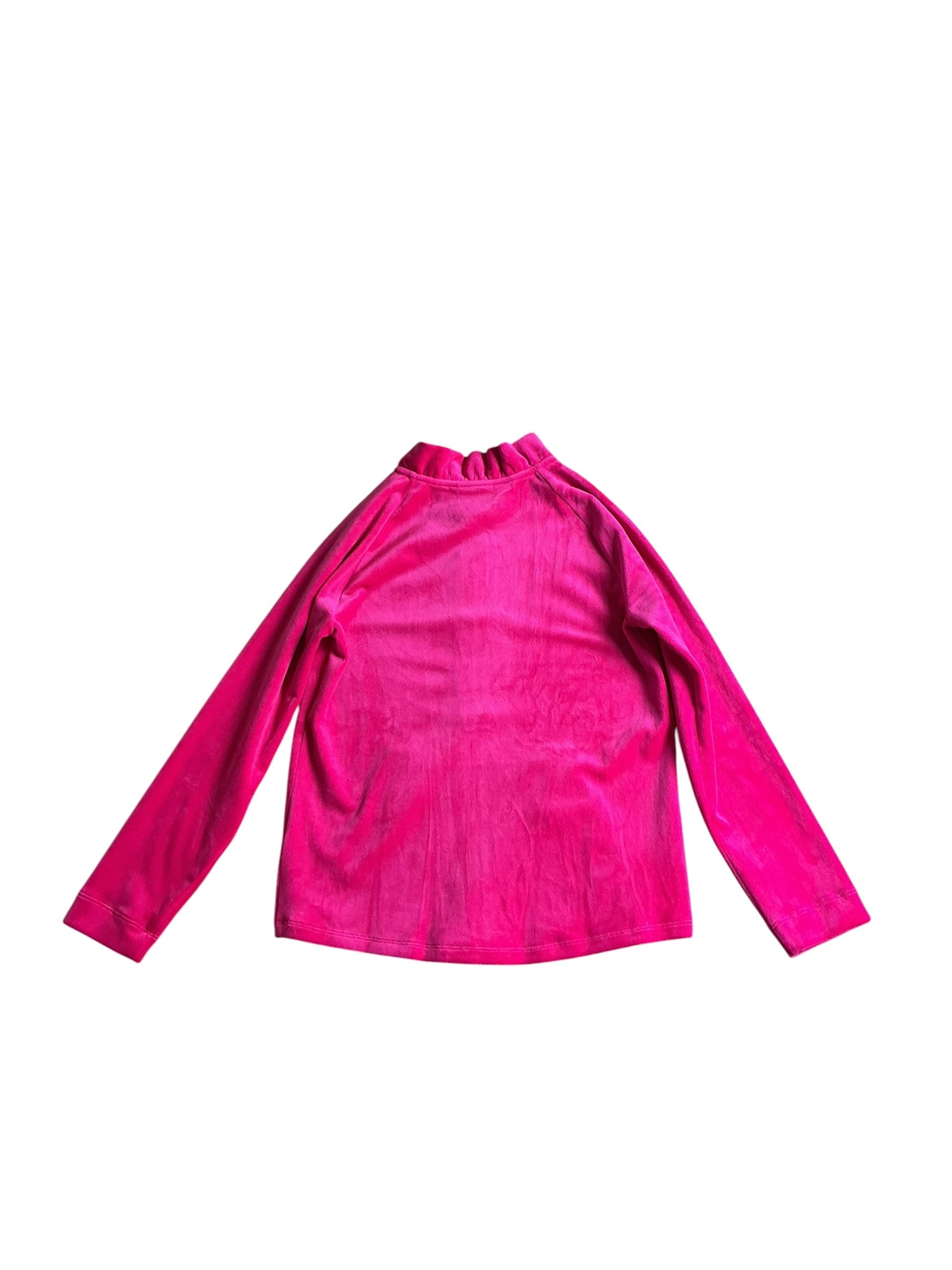 Lilly Pulitzer NWT Girls Little Ruffle Velour Popover Pink Palms - Size XL (12-14)
