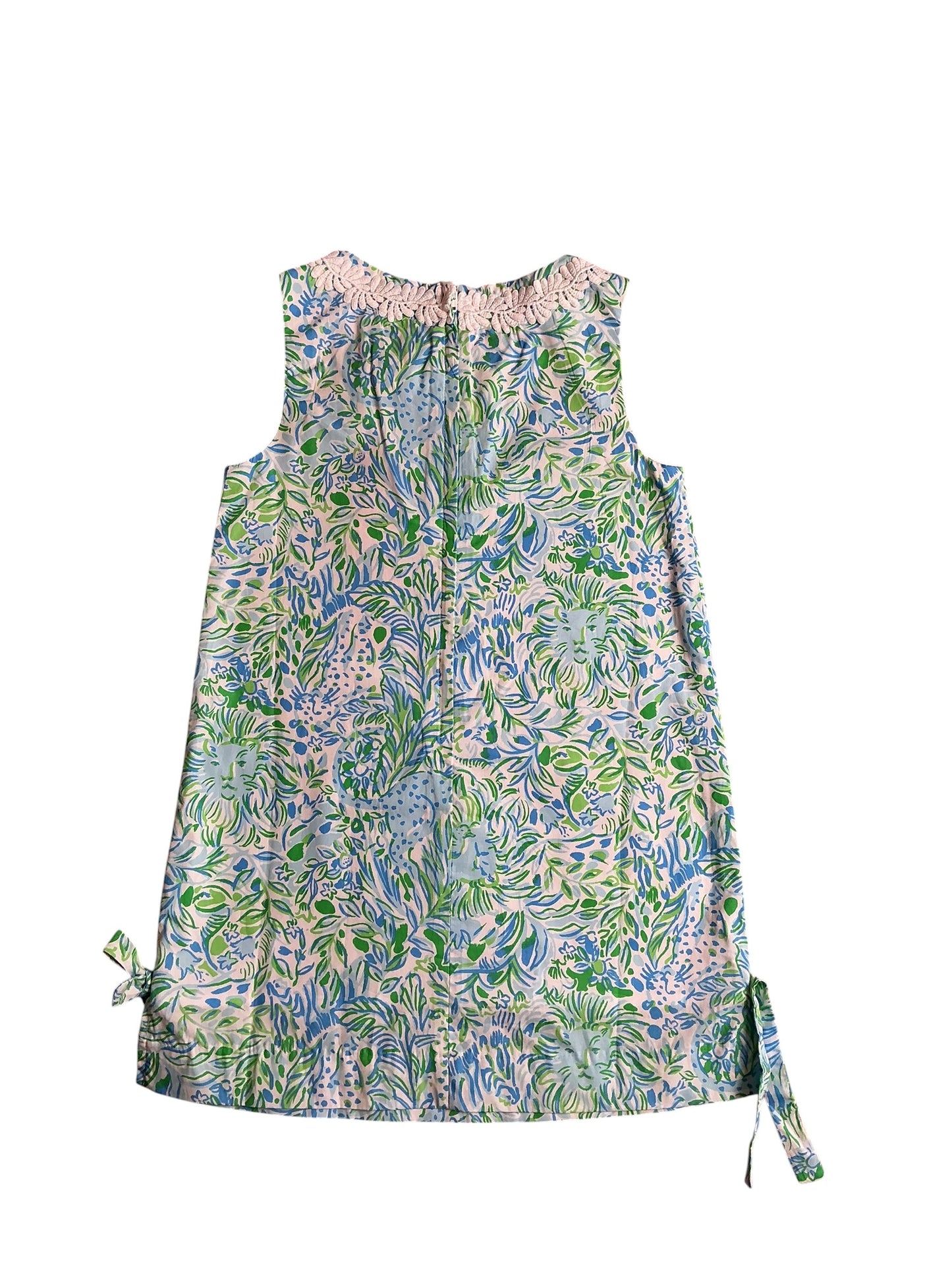 Lilly Pulitzer NWT Girls Little Lilly Classic Shift Dress Hydra Blue Dandy Lion - Size 7