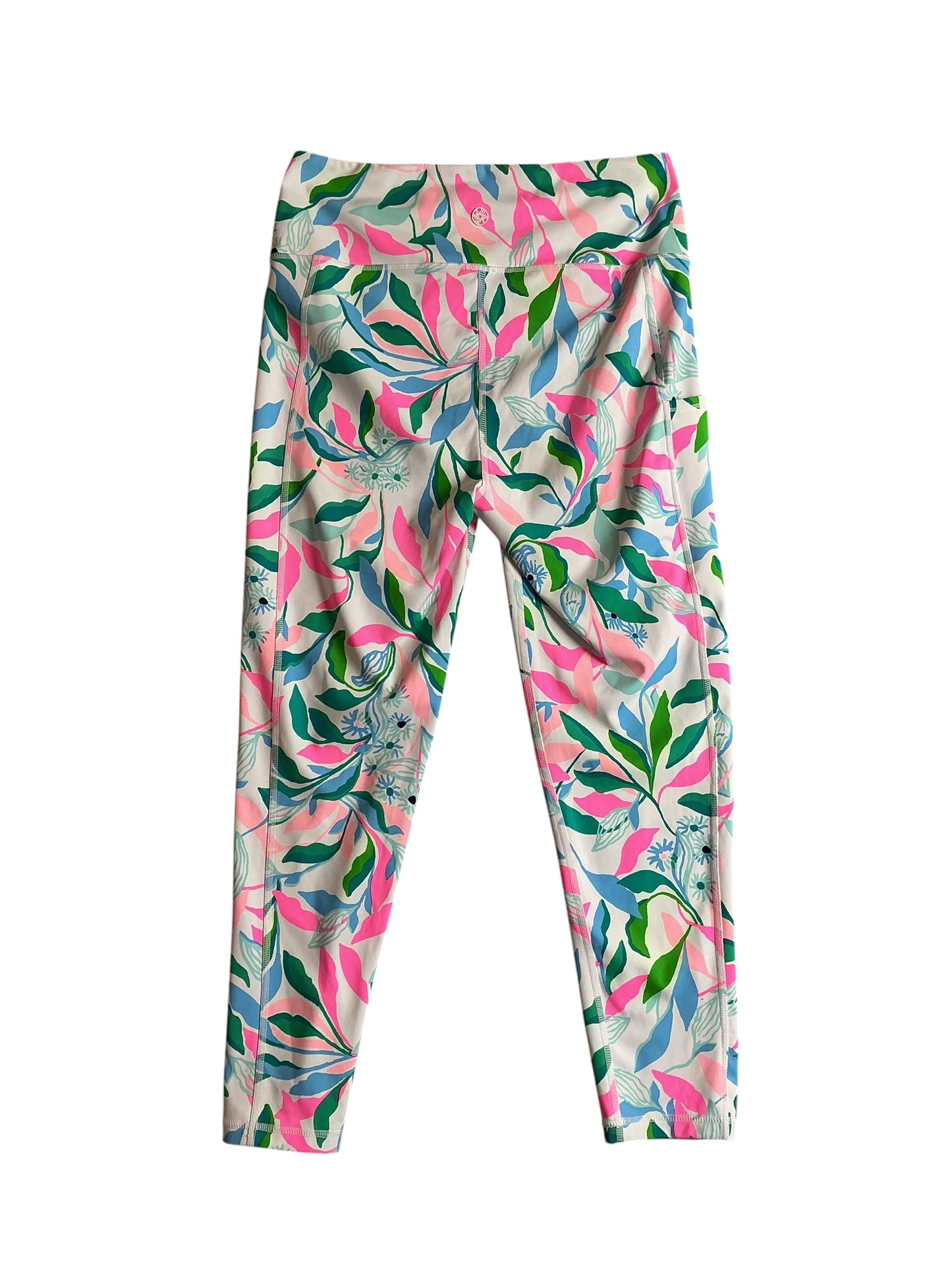 Lilly Pulitzer Weekender High Rise Midi Legging Resort White Holding Court - Size L