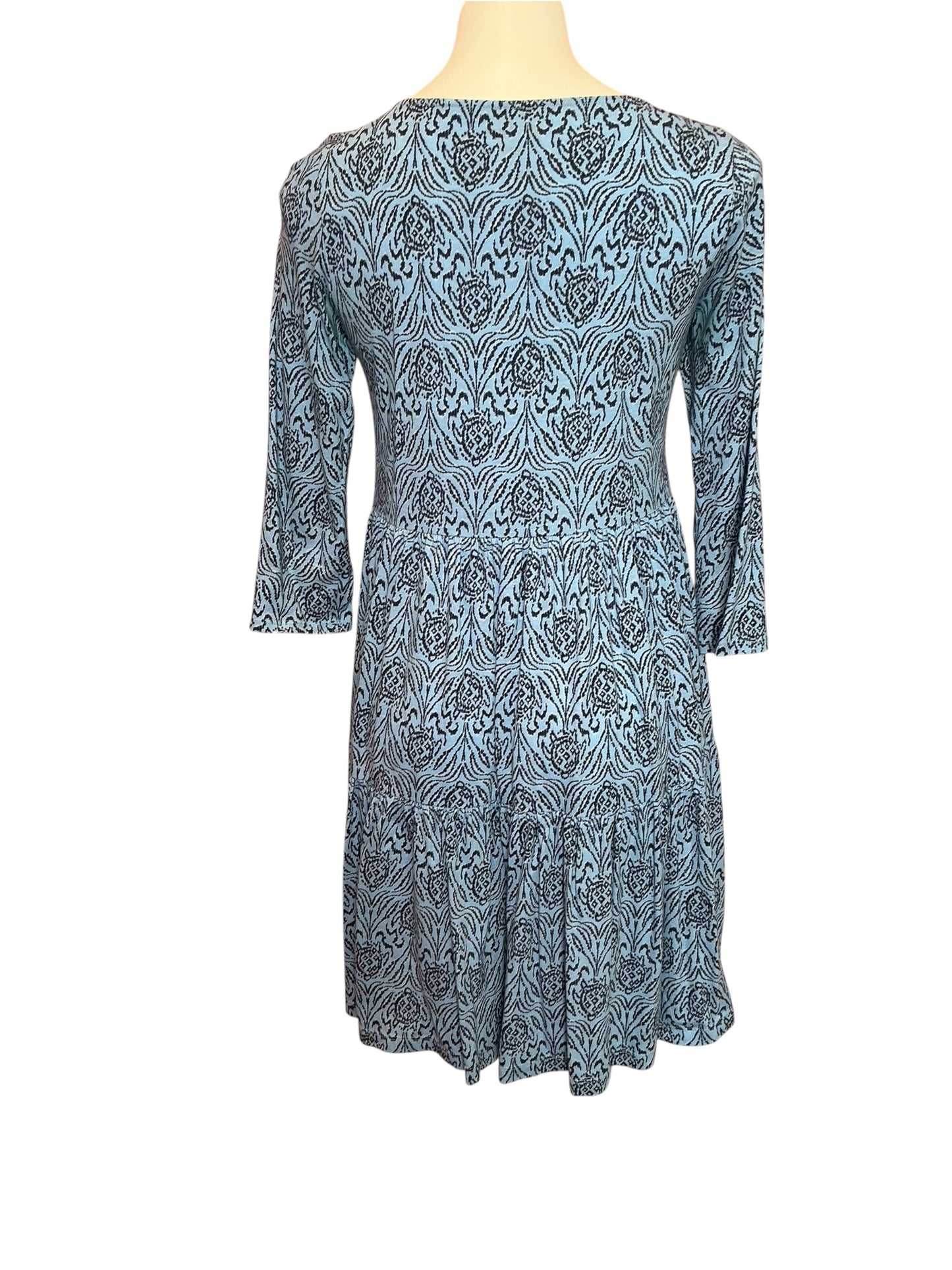 Lilly Pulitzer Geanna Swing Dress Bon Bon Blue Go Your Own Wave Size Small