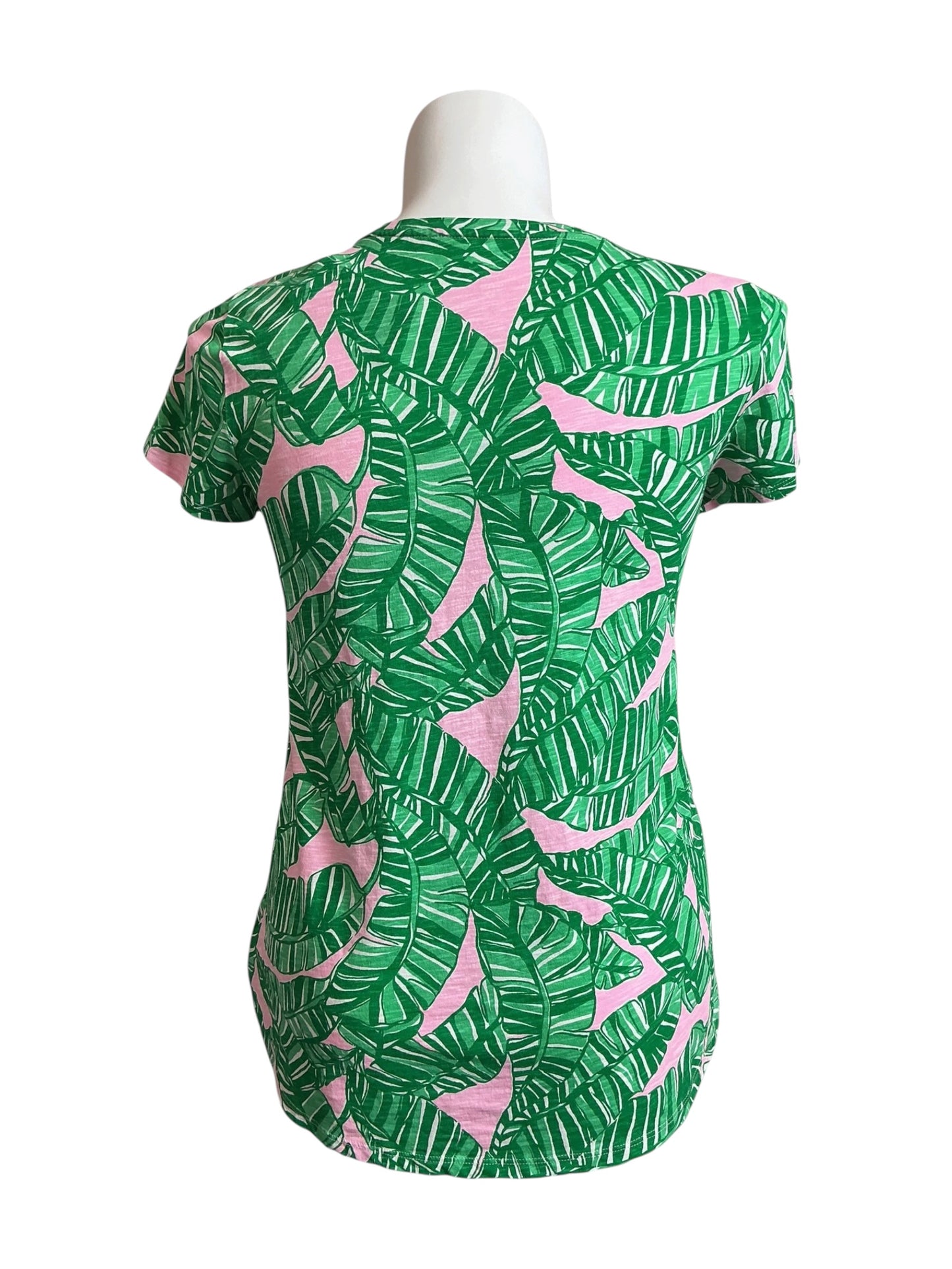 Lilly Pulitzer Etta V-Neck Top Let's Go Bananas - Size M