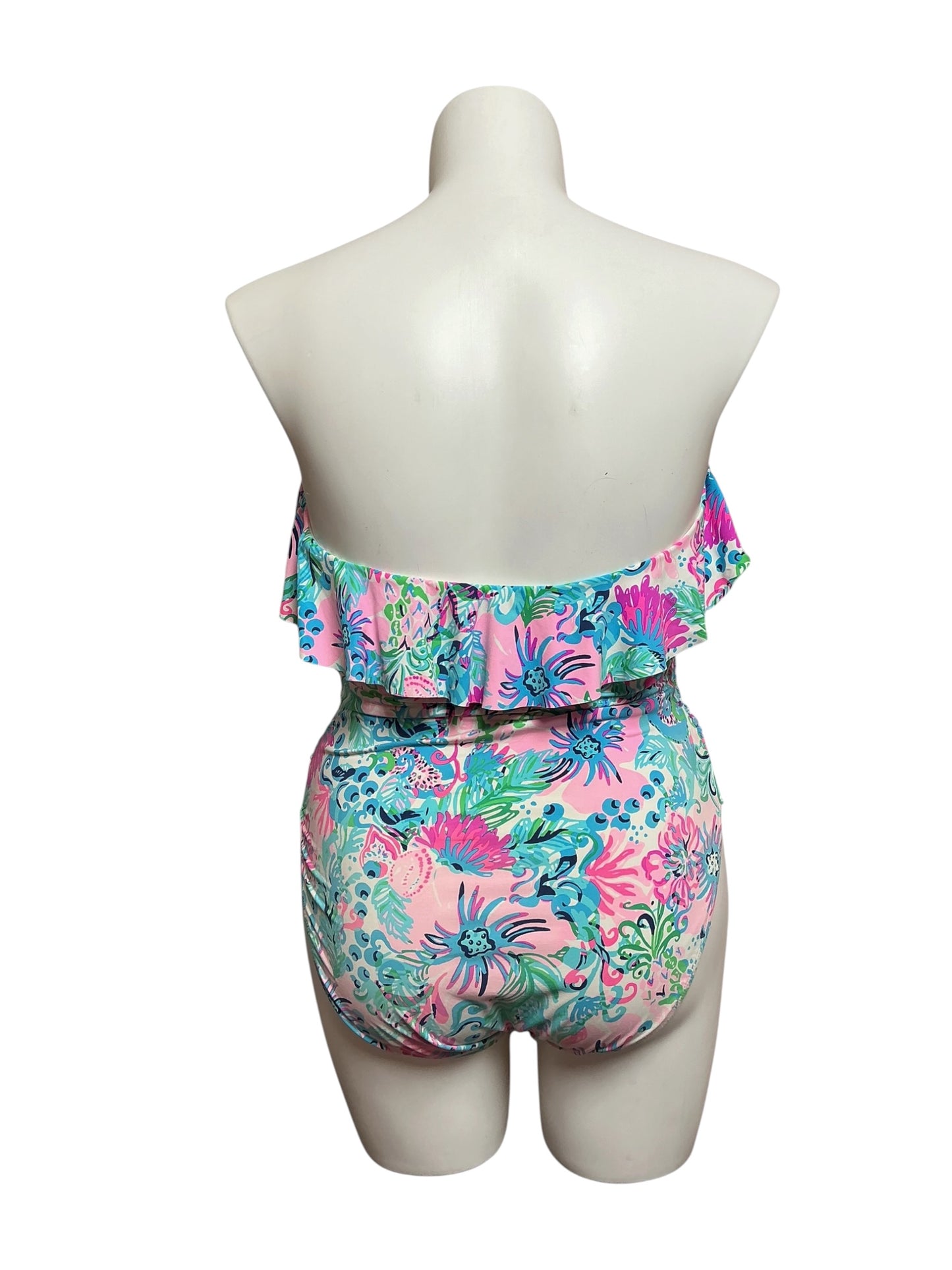 Lilly Pulitzer Rubyann One-Piece Swimsuit - Mandevilla Baby Paradise Petals - Size 14