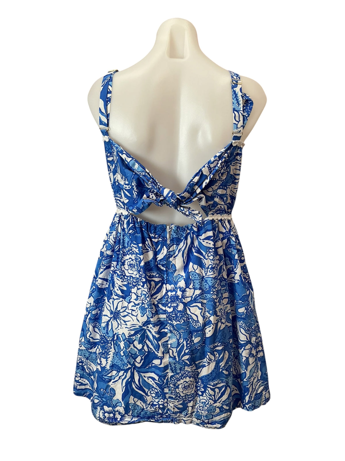 Lilly Pulitzer Haylan Dress Blue Tang Flocking Fabulous - Size 16