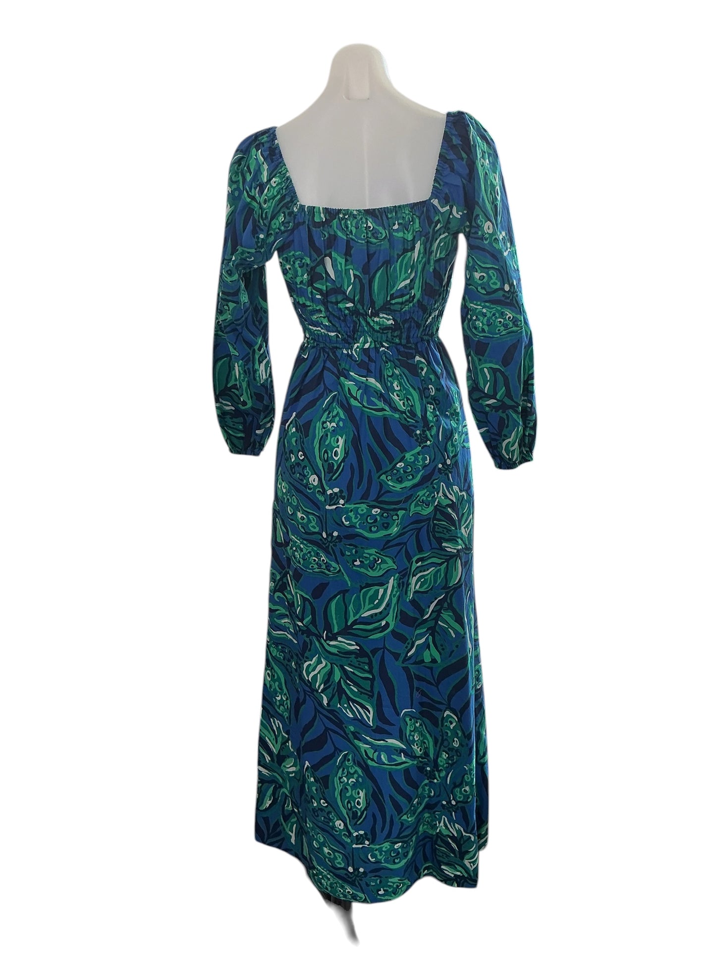 Lilly Pulitzer Seralina UPF 50+ Maxi - Indigo Breeze Shady Gators Engineered - Size XXS