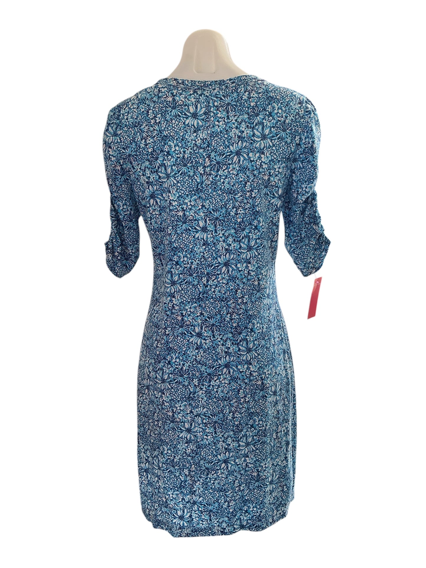 Lilly Pulitzer Belden T-Shirt Dress - Cumulus Blue Blooming Together - Size S