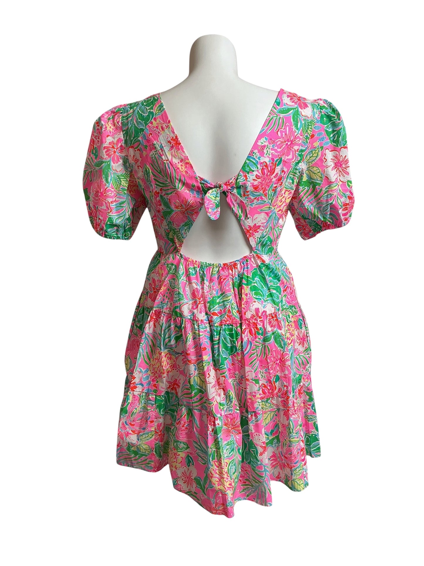 Lilly Pulitzer NWT Nalani Short Sleeve Cotton Dress Muti Journey To The Jungle - Size 16