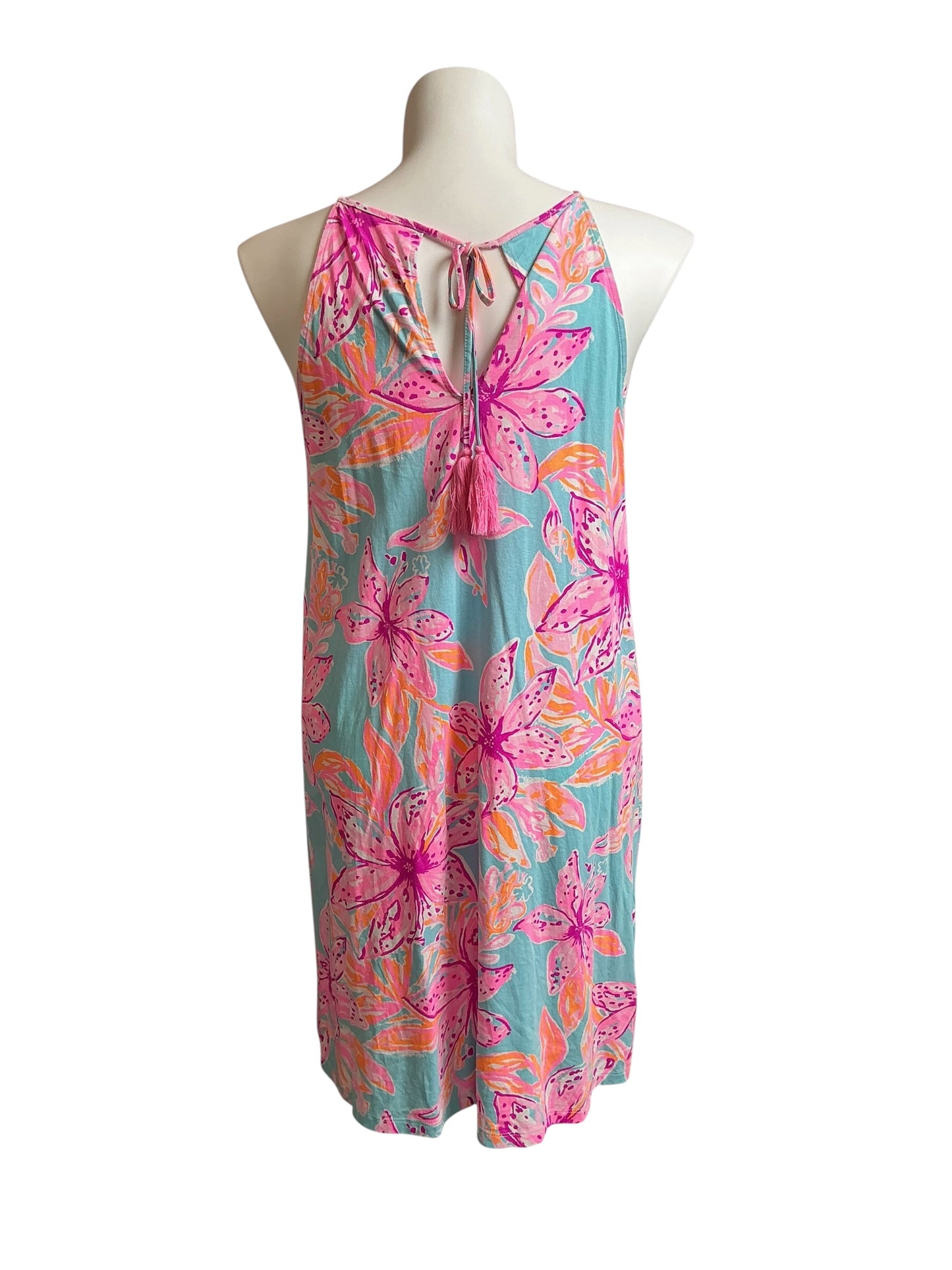 Lilly Pulitzer Margot Swing Dress Surf Blue Bonita Blooms - Size XL