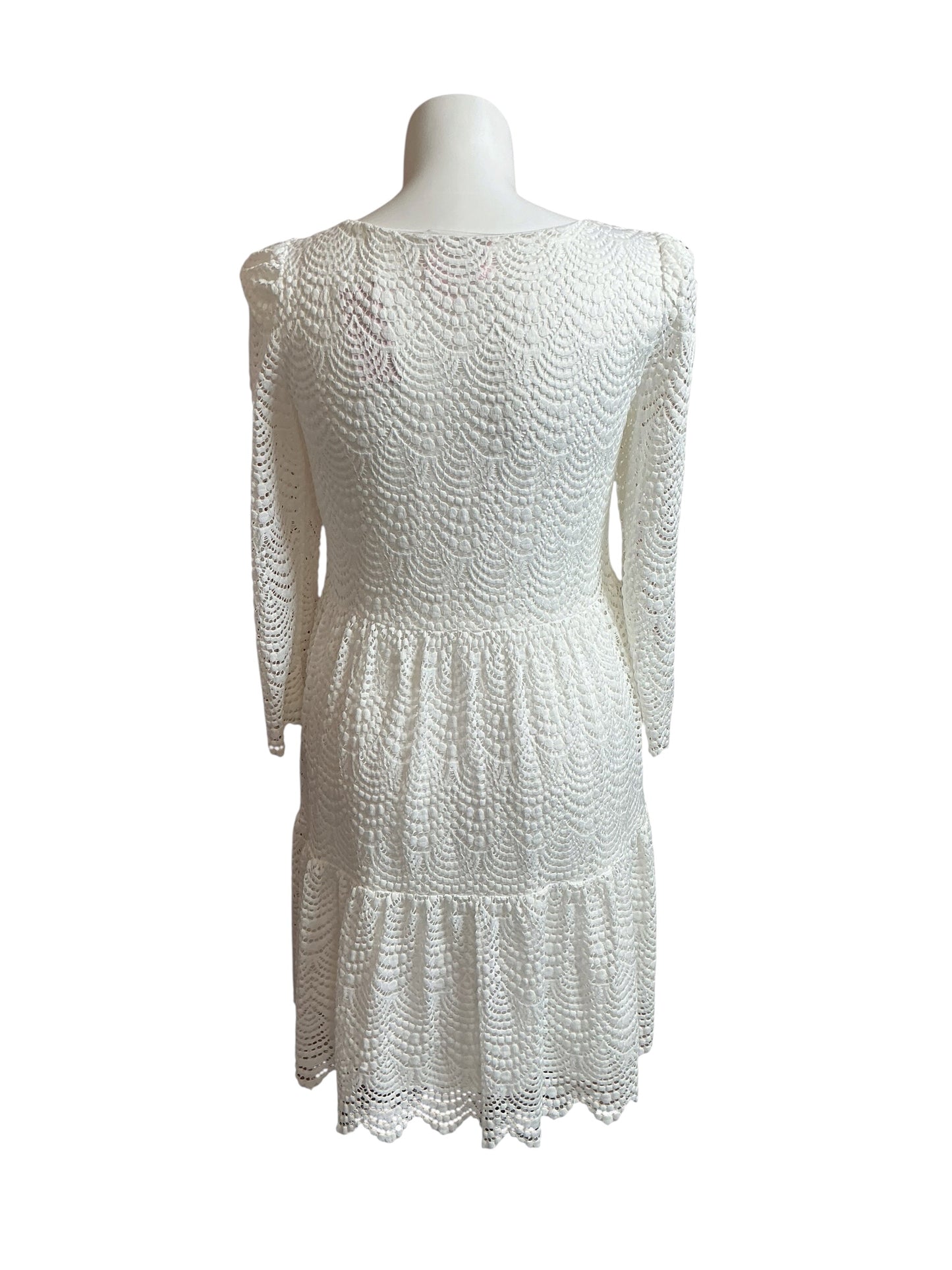 Lilly Pulitzer Dress Resort White Scalloped Shell Lace - Size L