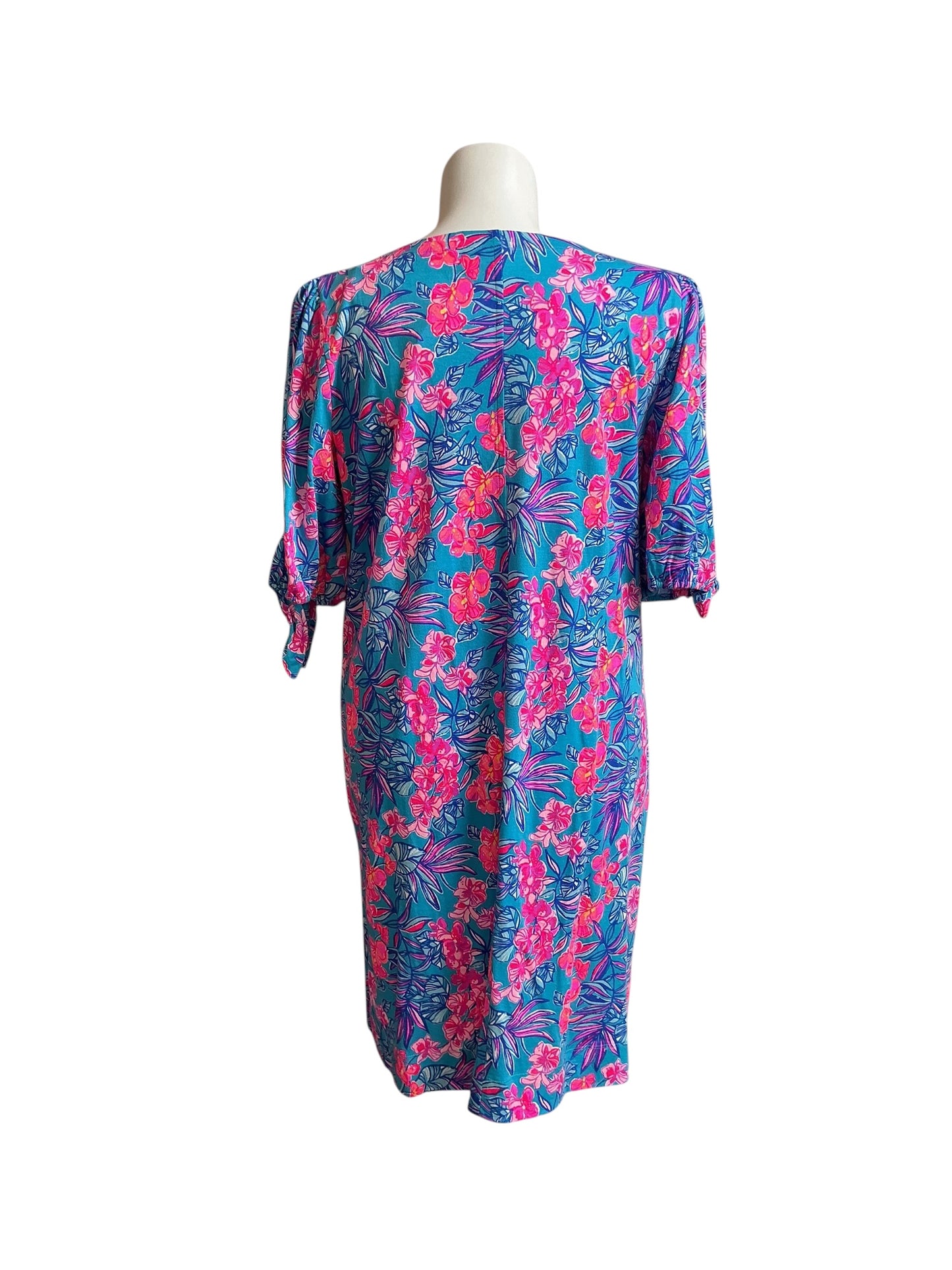 Lilly Pulitzer NWT Easley Short Sleeve Dress Cumulus Blue Orchid Oasis - Size XXL