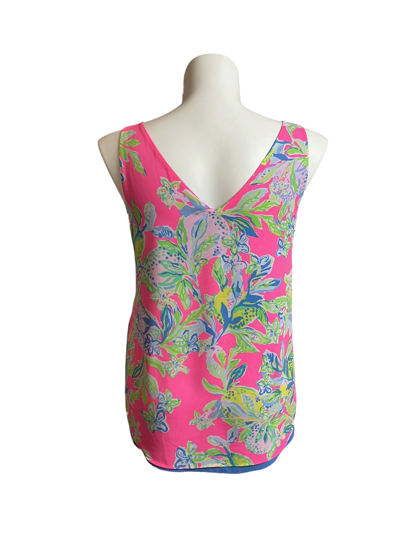 Lilly Pulitzer Florin Reversible Tank Top Squeeze The Day - Size L