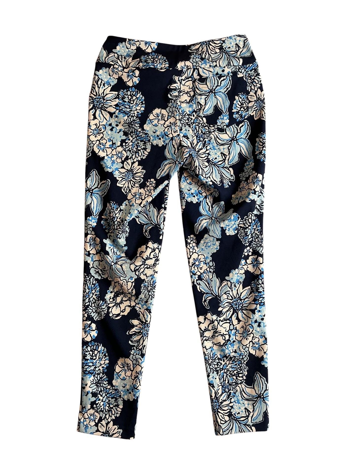 Lilly Pulitzer UPF 50+ Corso Pant Low Tide Navy Bouquet All Day - Size 4