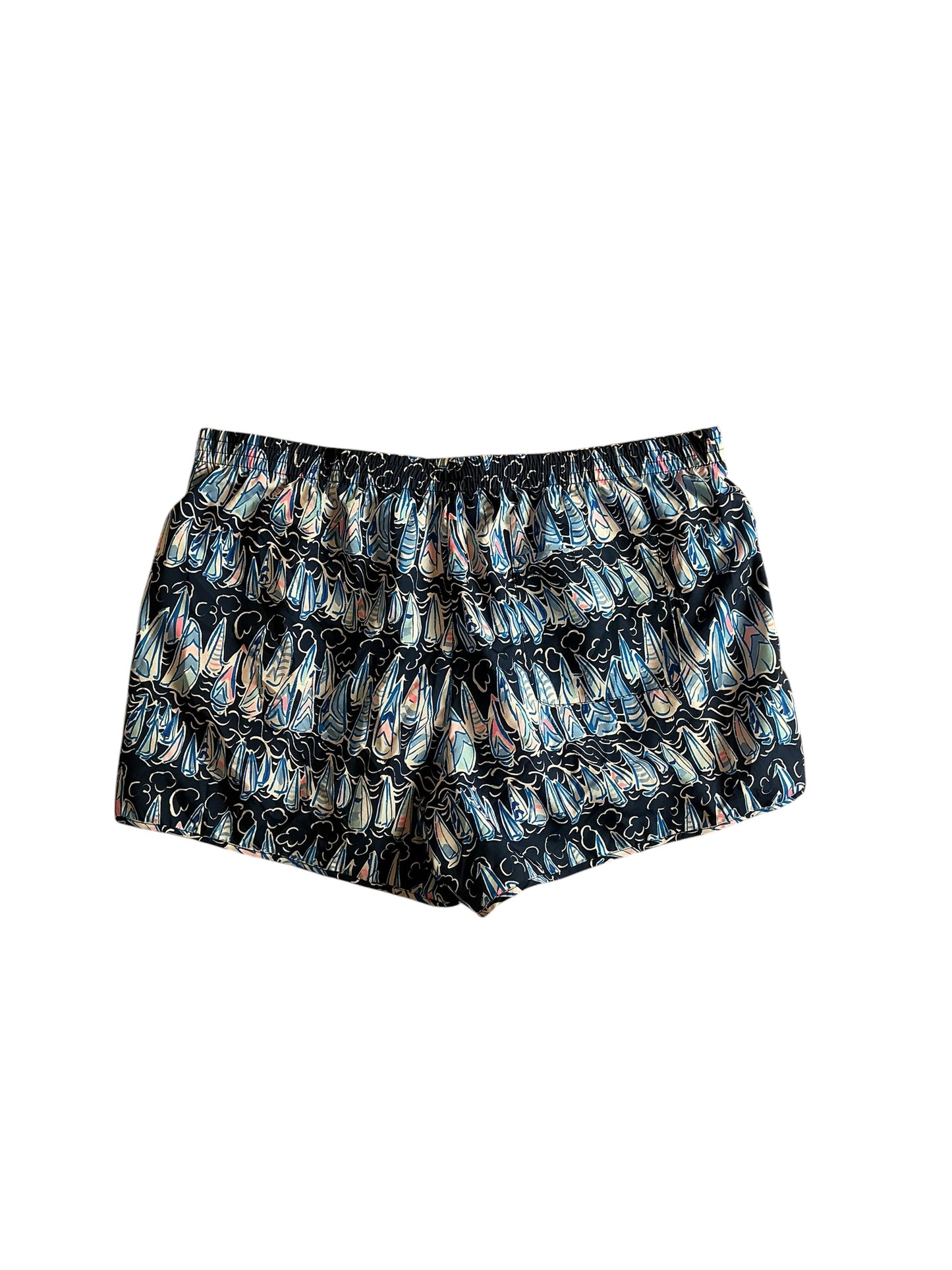 Lilly Pulitzer Luxletic Ocean Trail Shorts Low Tide Navy Sails and Stripes - Size XL