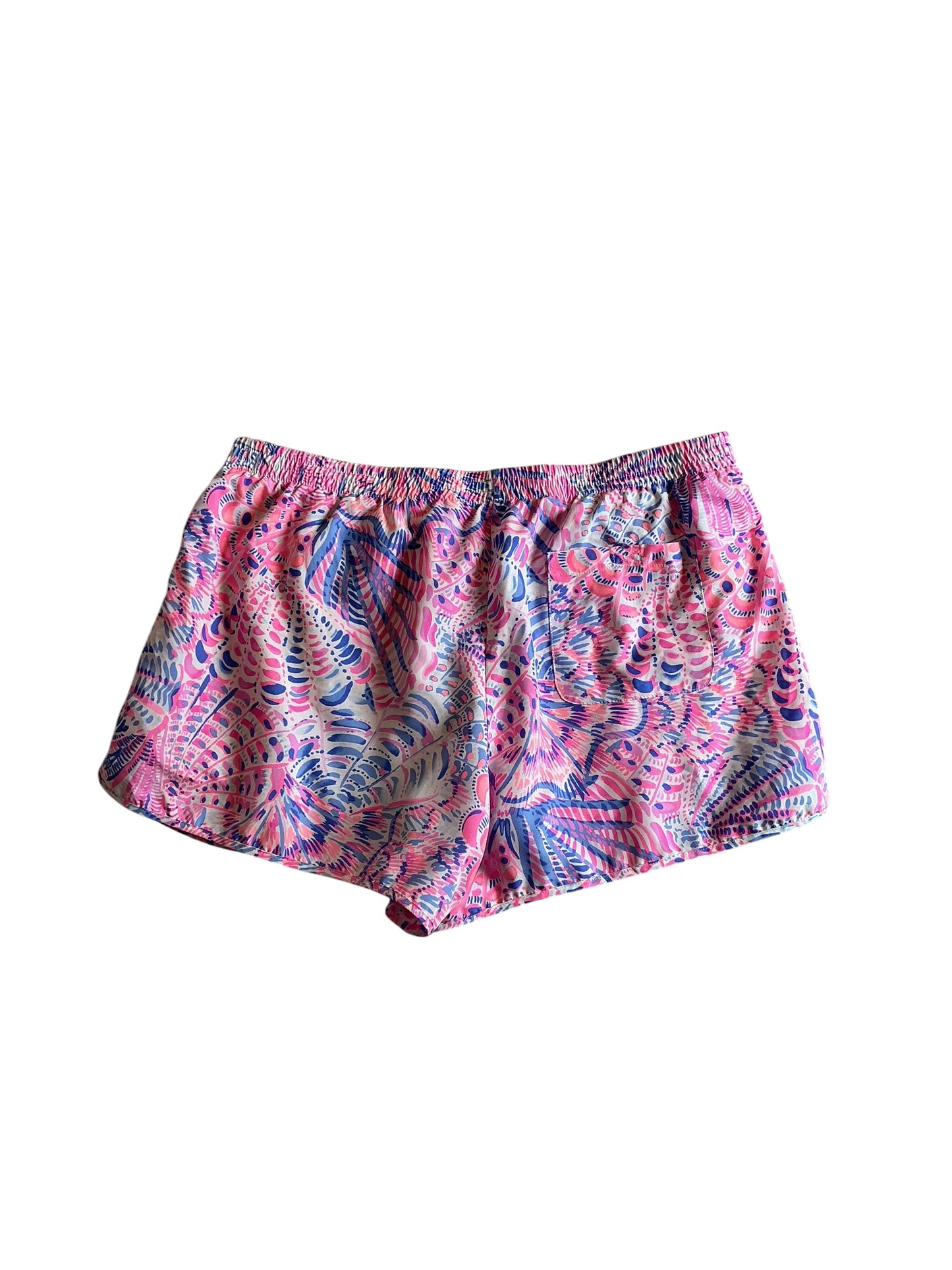 Lilly Pulitzer Luxletic Ocean Trail Shorts Raz Berry Sea You Soon - Size XL