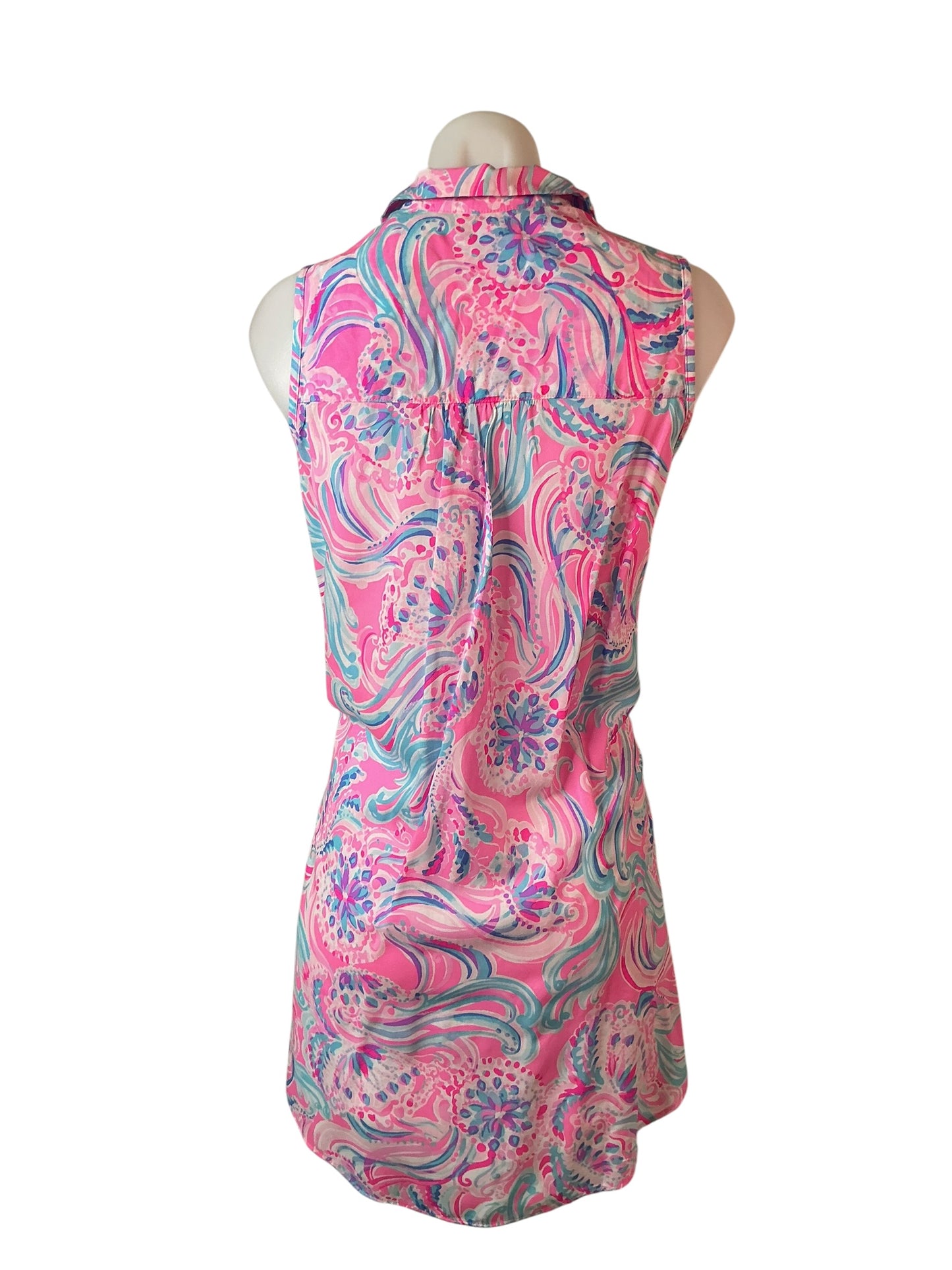 Lilly Pulitzer NWT Sleeveless Nataue Coverup Prosecco Pin - Size XS