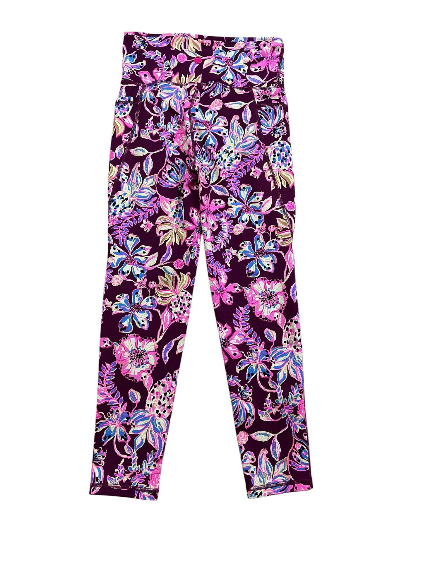 Lilly Pulitzer Luxletic South Beach High Rise Midi Legging Amarena Cherry Tropical with a Twist - Size S