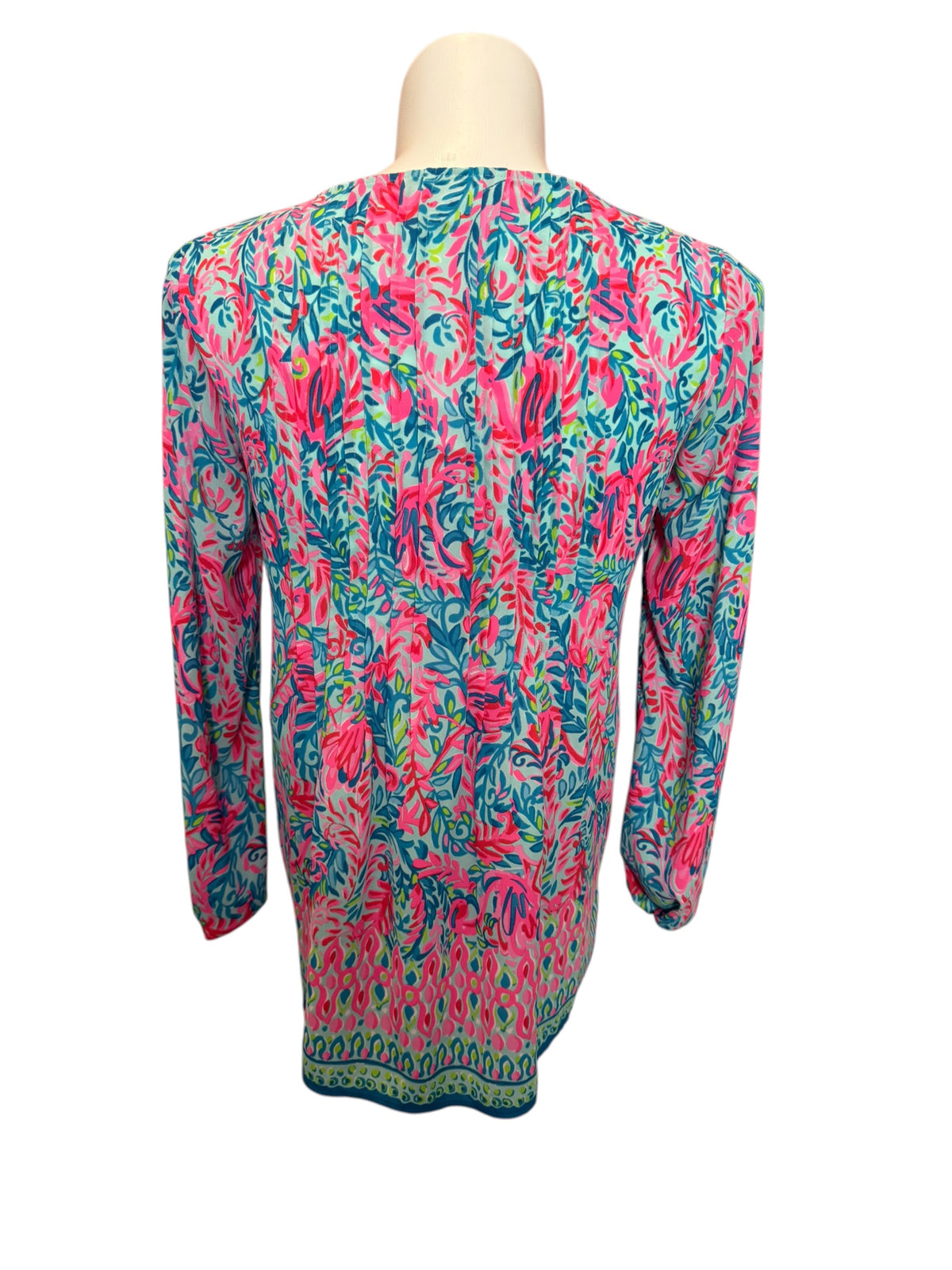 Lilly Pulitzer Marilina Long Sleeve Tunic Onyx Jaguar Jungle - Size M