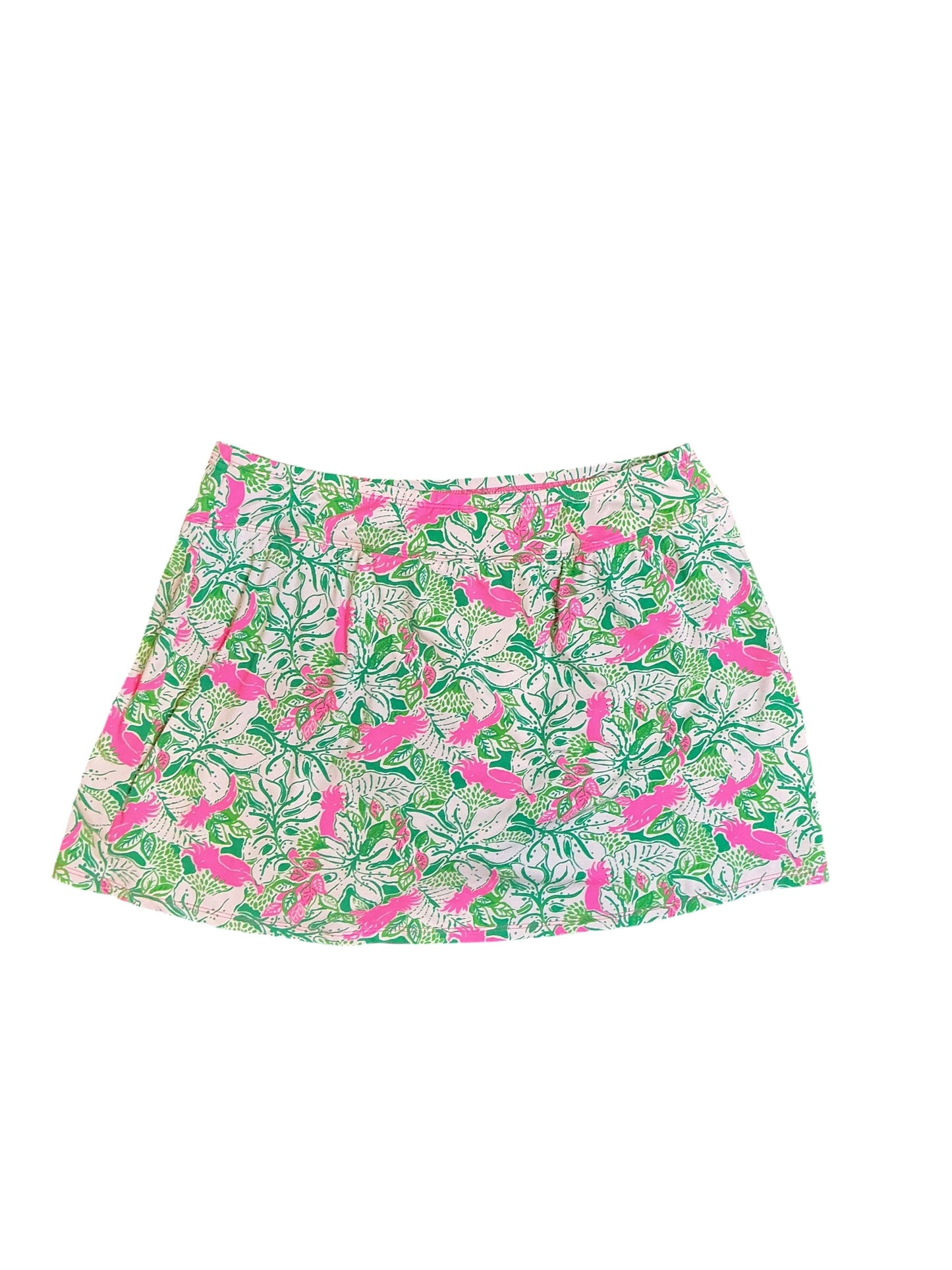 Lilly Pulitzer Kellyann Skirted Swim Bottom Botanical Green Just Wing It - Size 8