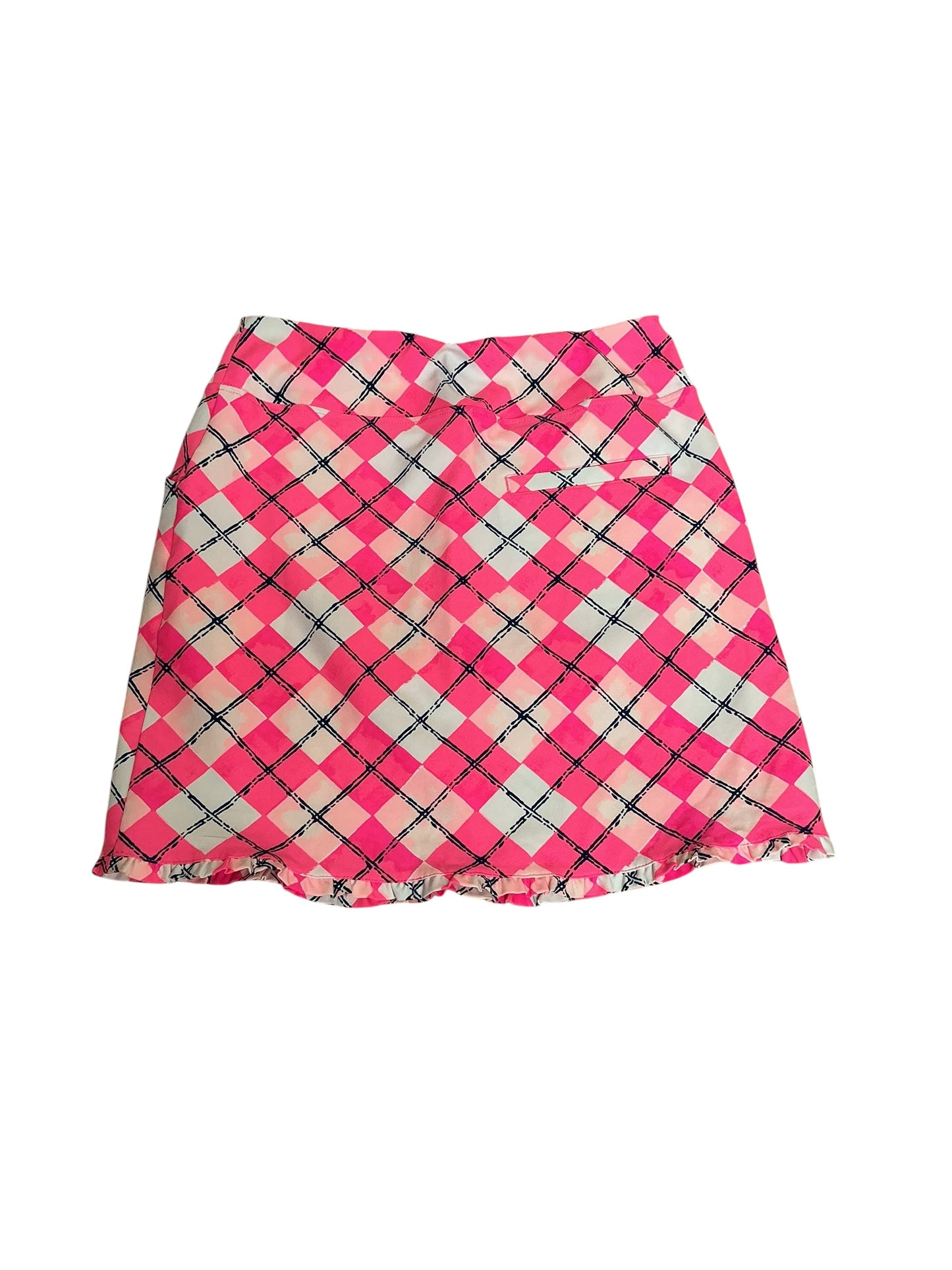 Lilly Pulitzer Fairway Performance Skort Pink Tropics Glow & Flow Argyle - Size 00