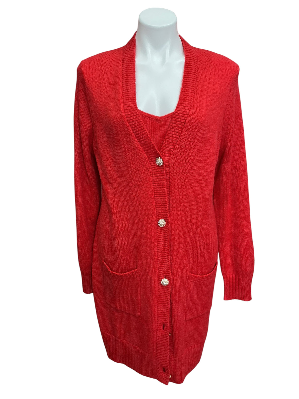 Lilly Pulitzer Leonette Sweater Set Amaryllis Red - Size XL