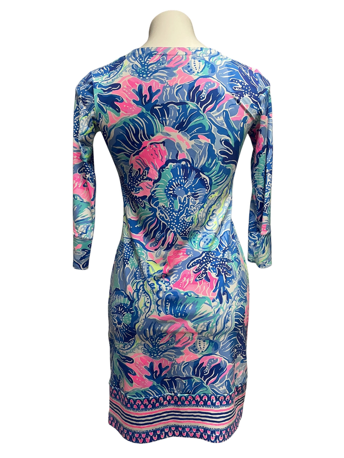 Lilly Pulitzer Karina Tunic Saltwater Blue Shade Seekers Chilly Lilly - Size XS