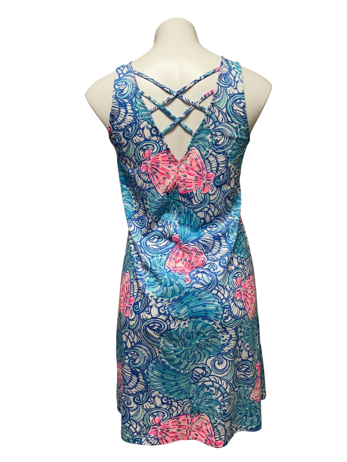 Lilly Pulitzer Kristen Swing Dress Blue Haven Raising Shell - Size XS