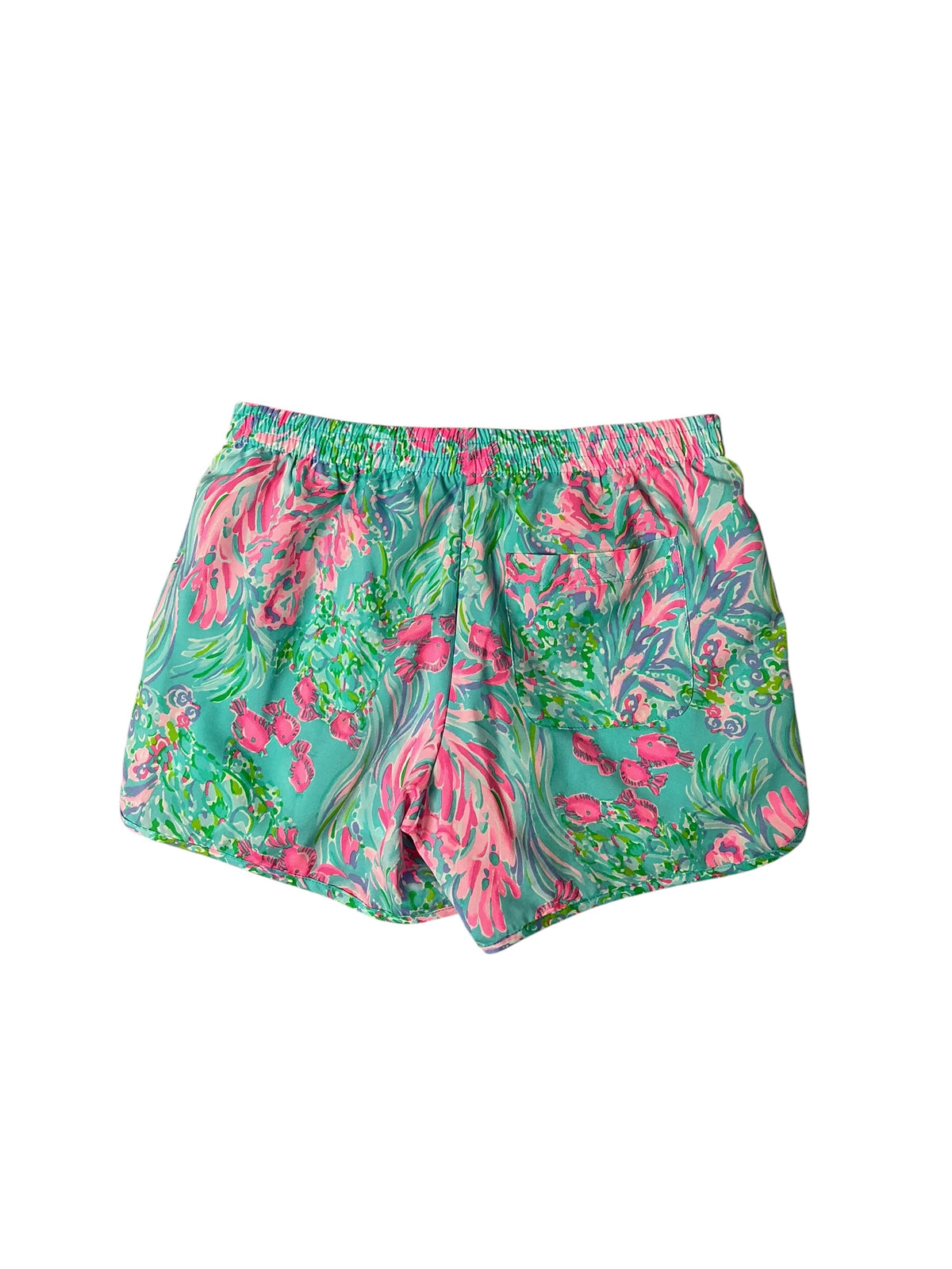 Lilly Pulitzer Luxletic Ocean Trail Short Amalfi Blue Best Fishes - Size XXS