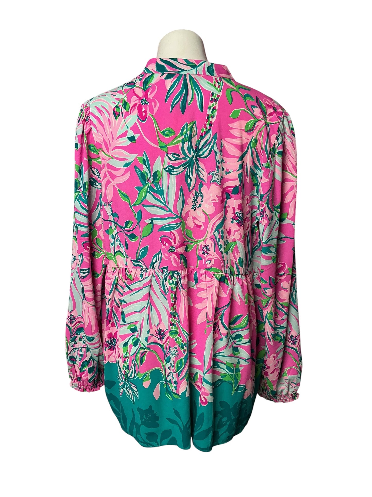 Lilly Pulitzer NWT Winona stretch Tunic Plumeria Pink I’m feeline fine Engineered - Size XL
