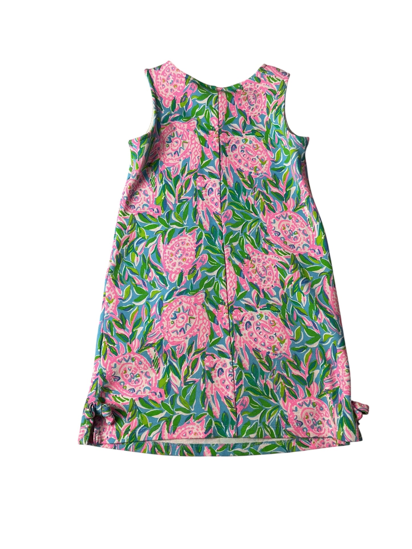 Lilly Pulitzer Kids Little Lilly Classic Shift Dress Frenchie Blue Turtley in Love - Size L 8-10
